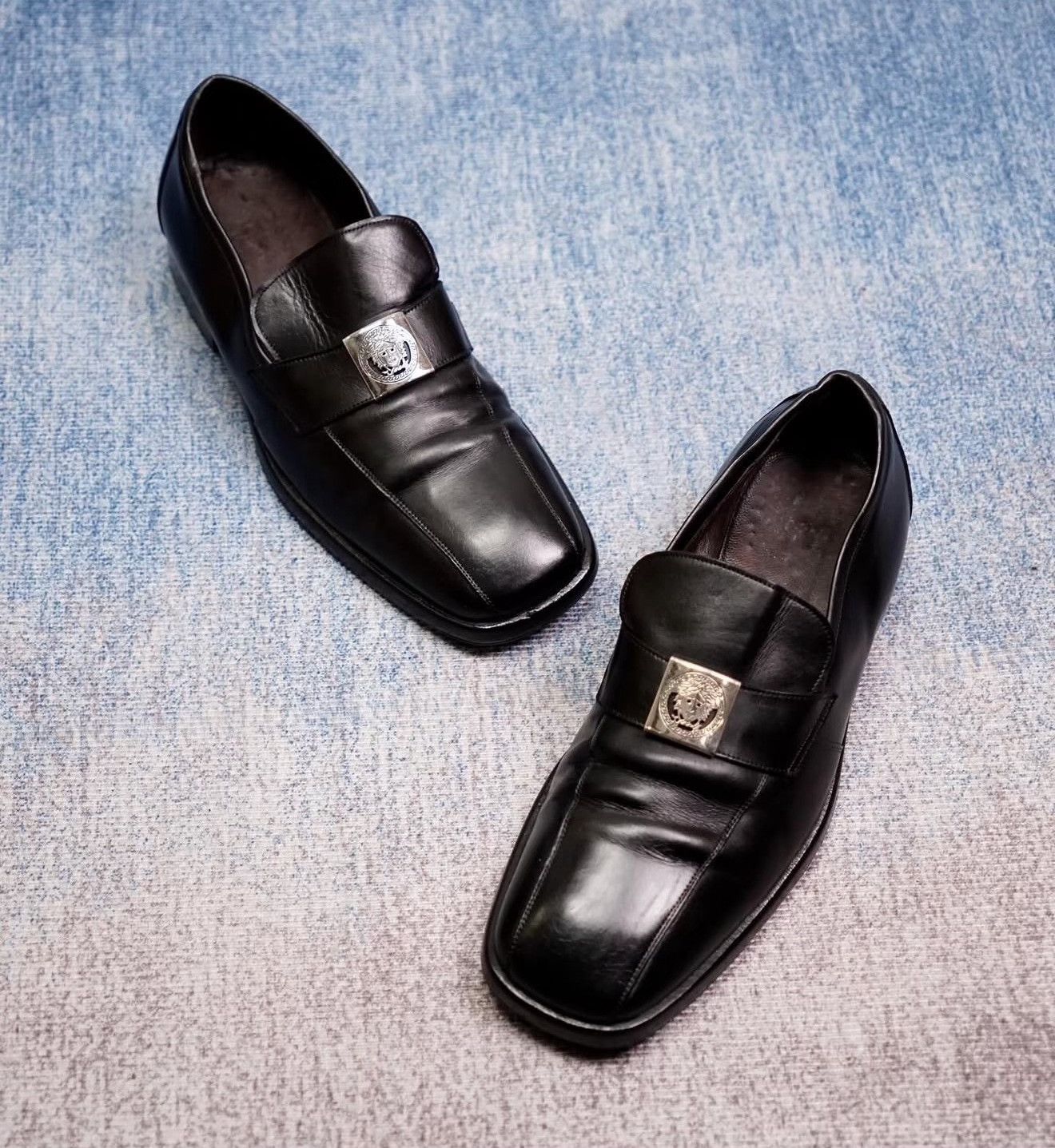 Vintage Vintage Gianni Versace Black Leather Loafer Size US 7.5 / EU 40-41 - 3 Thumbnail