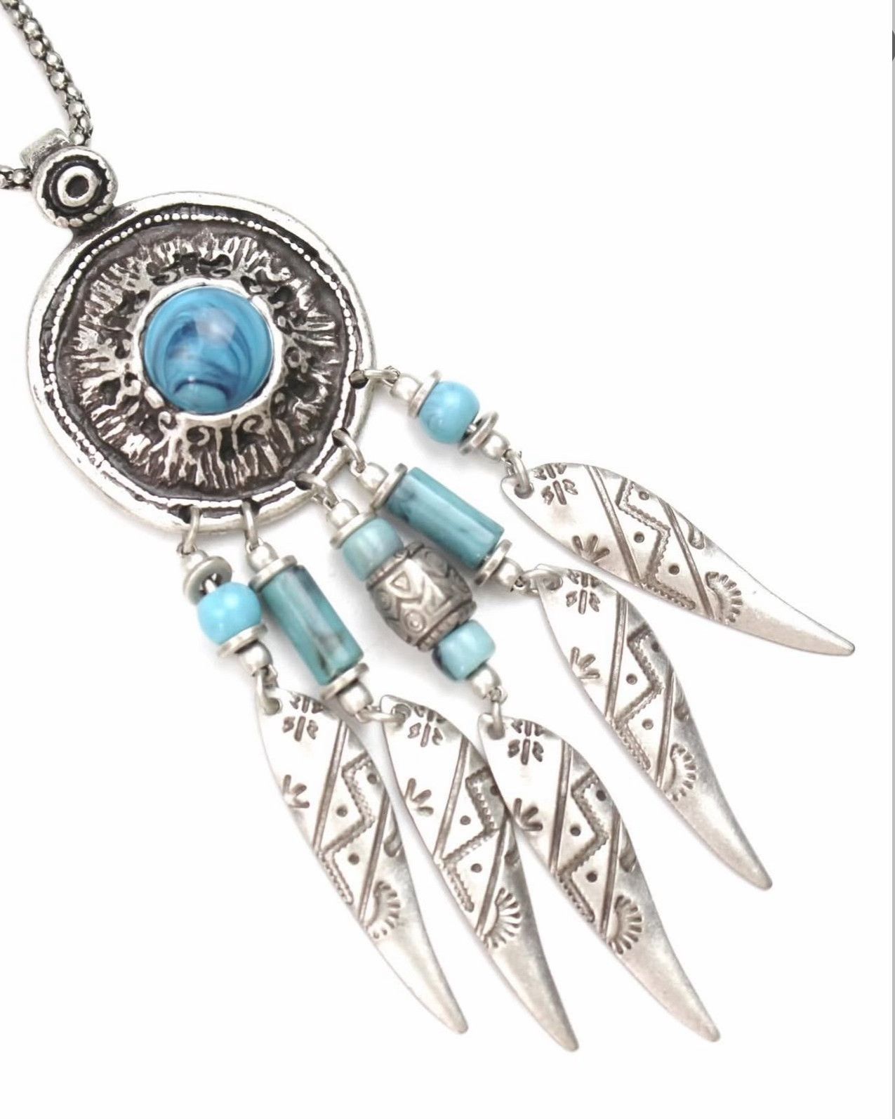 Vintage Vintage G.O.A 2000S Tribal Dreamcatcher Pendant Necklace Size ONE SIZE - 3 Thumbnail