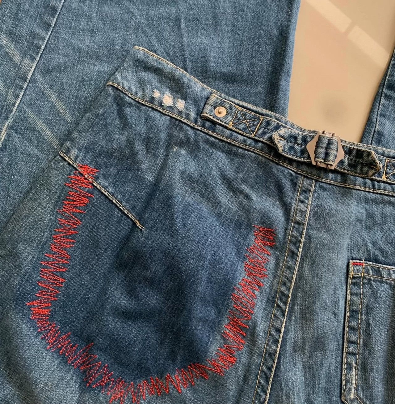 Vintage Vintage A6 2000s Engineered Buckle Back Jeans Size US 34 / EU 50 - 4 Thumbnail
