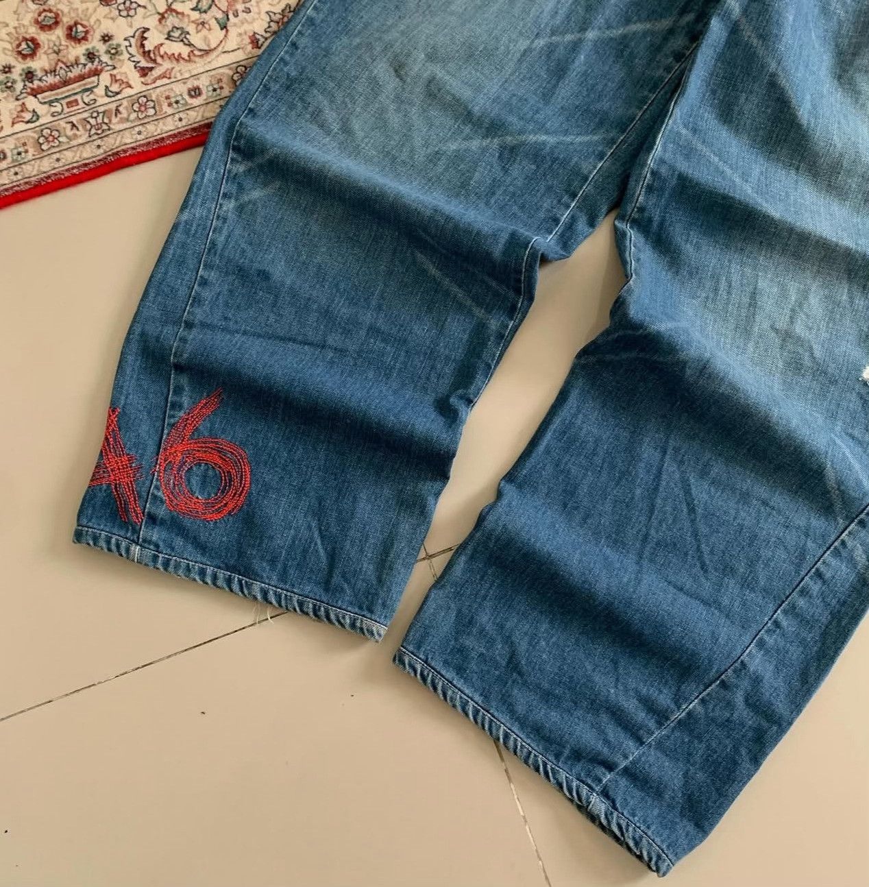 Vintage Vintage A6 2000s Engineered Buckle Back Jeans Size US 34 / EU 50 - 2 Thumbnail