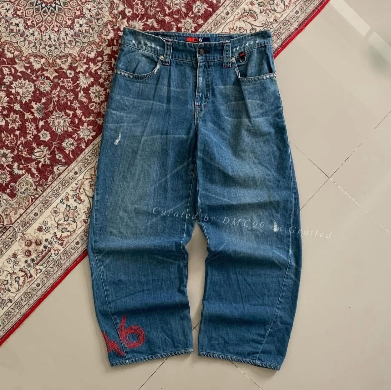 Vintage Vintage A6 2000s Engineered Buckle Back Jeans Size US 34 / EU 50 - 7 Thumbnail
