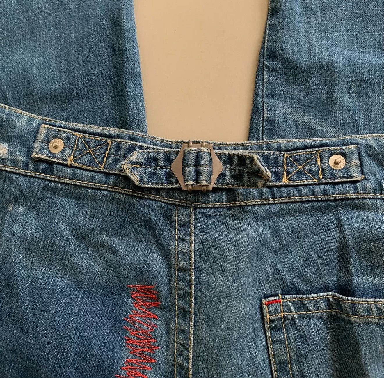 Vintage Vintage A6 2000s Engineered Buckle Back Jeans Size US 34 / EU 50 - 3 Thumbnail