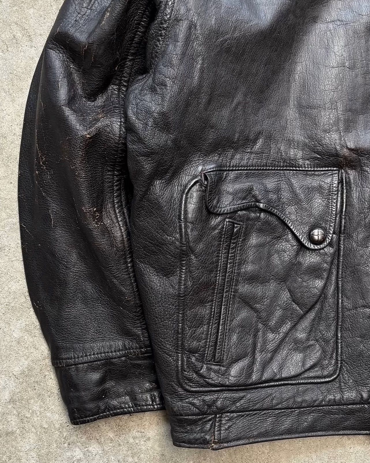 Vintage 1950s True Vintage TOP MODE Leather Jacket Size US M / EU 48-50 / 2 - 3 Thumbnail