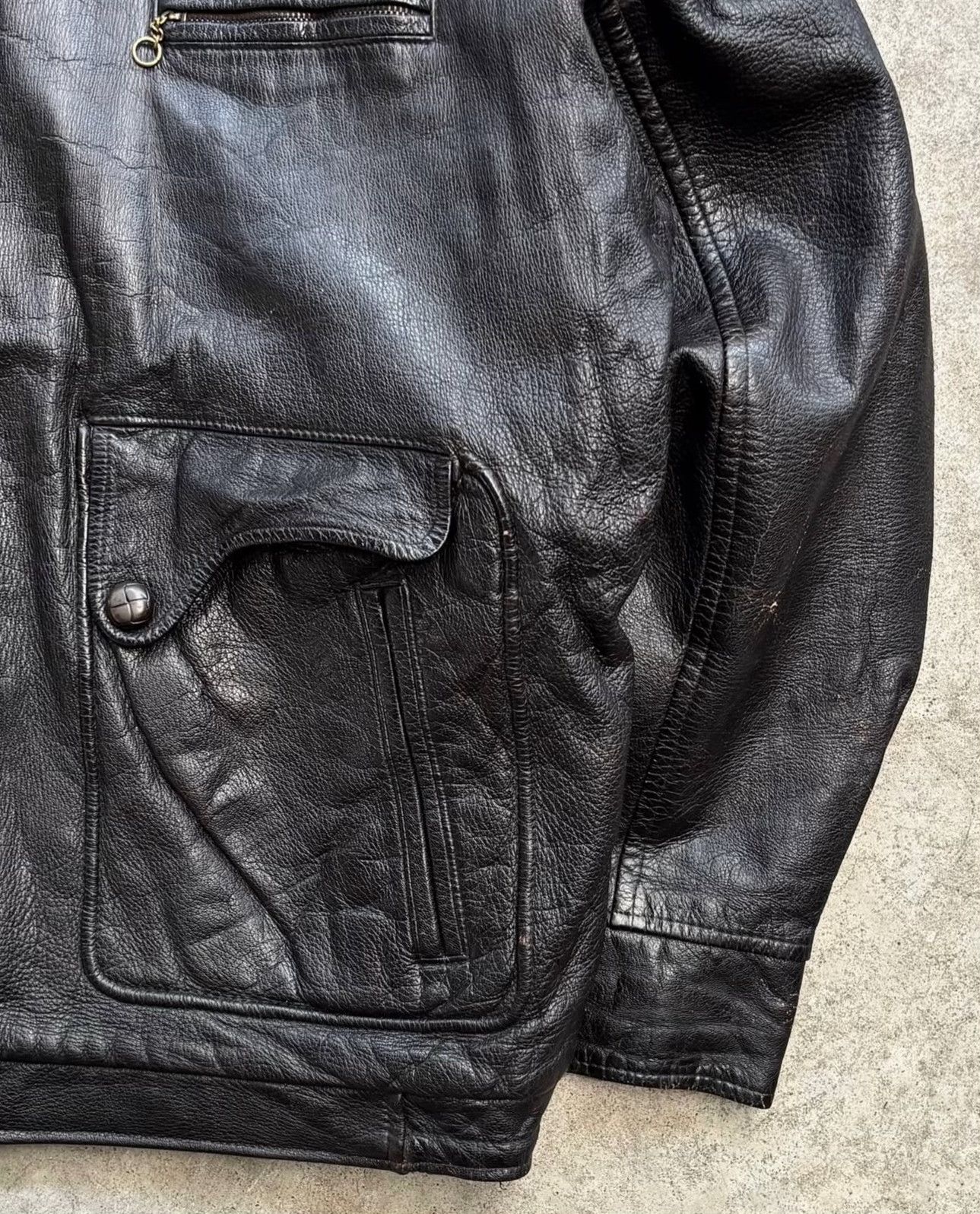 Vintage 1950s True Vintage TOP MODE Leather Jacket Size US M / EU 48-50 / 2 - 4 Thumbnail
