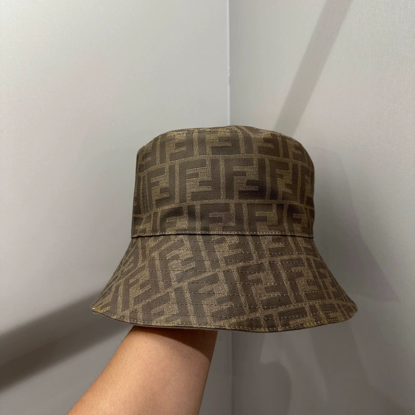 Fendi Brown Full Print Bucket Hat Size ONE SIZE - 2 Thumbnail