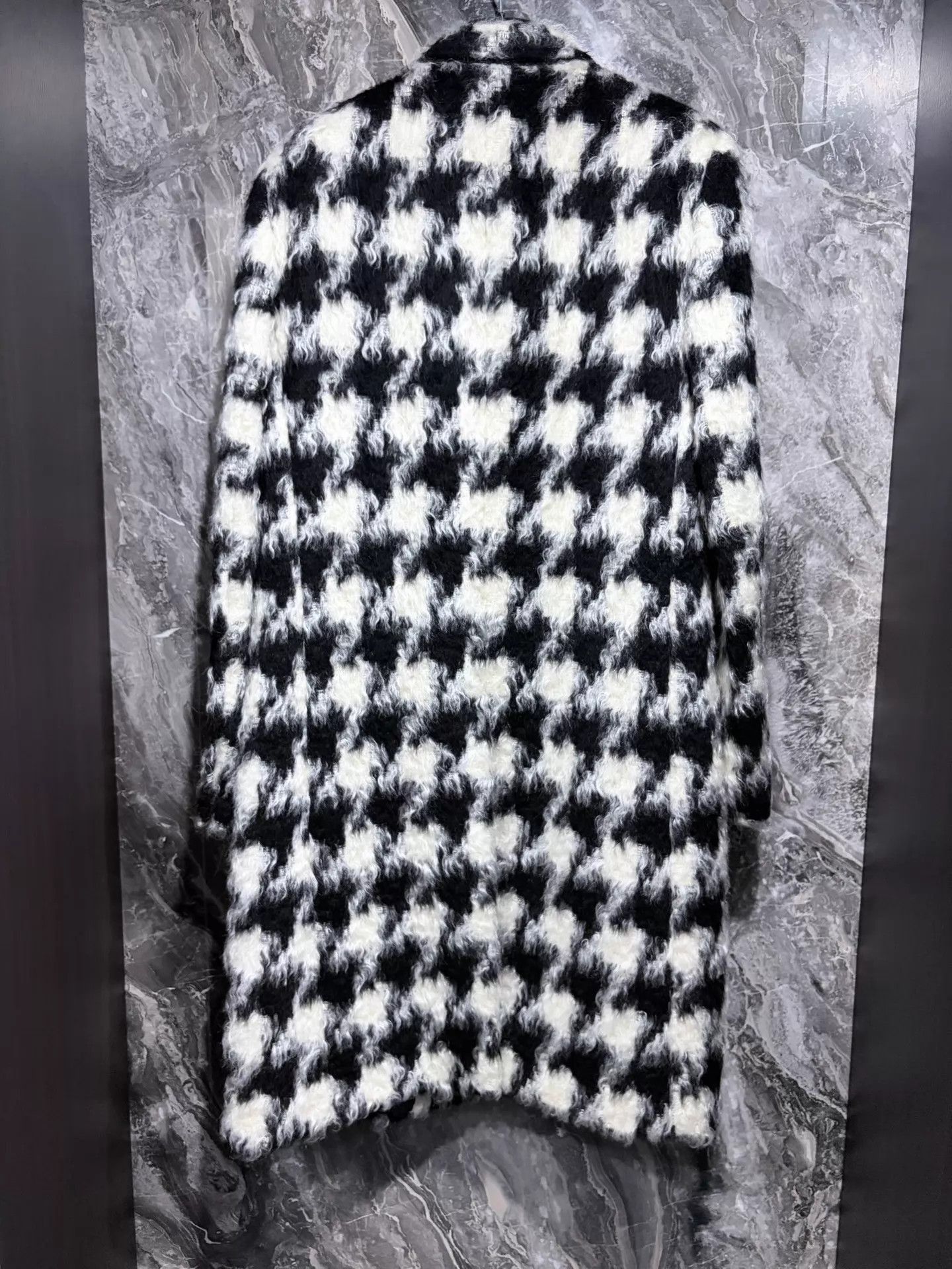 Saint Laurent Paris Multi-Colored Houndstooth Overcoat Size US L / EU 52-54 / 3 - 2 Thumbnail