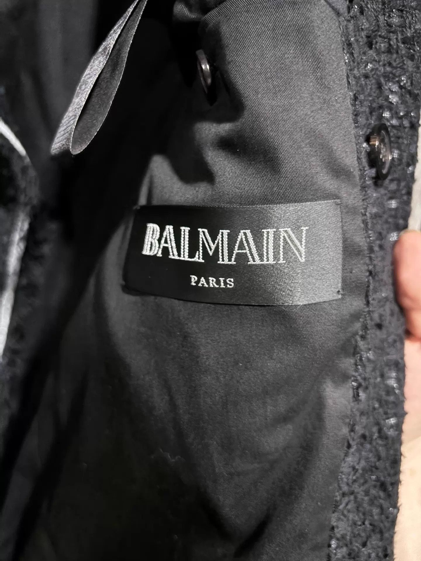 Balmain Black & White Line Coat - Size M Size US M / EU 48-50 / 2 - 6 Thumbnail