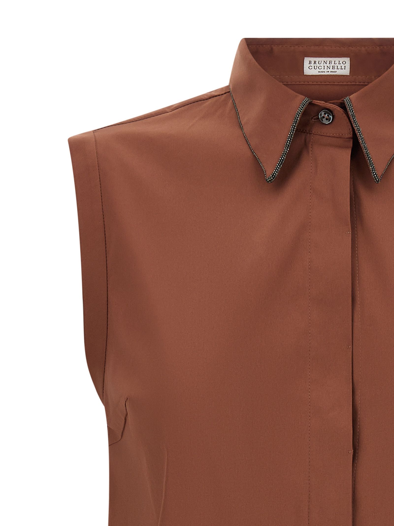 Brunello Cucinelli 'Shiny Trim' shirt Size XS / US 0-2 / IT 36-38 - 3 Thumbnail
