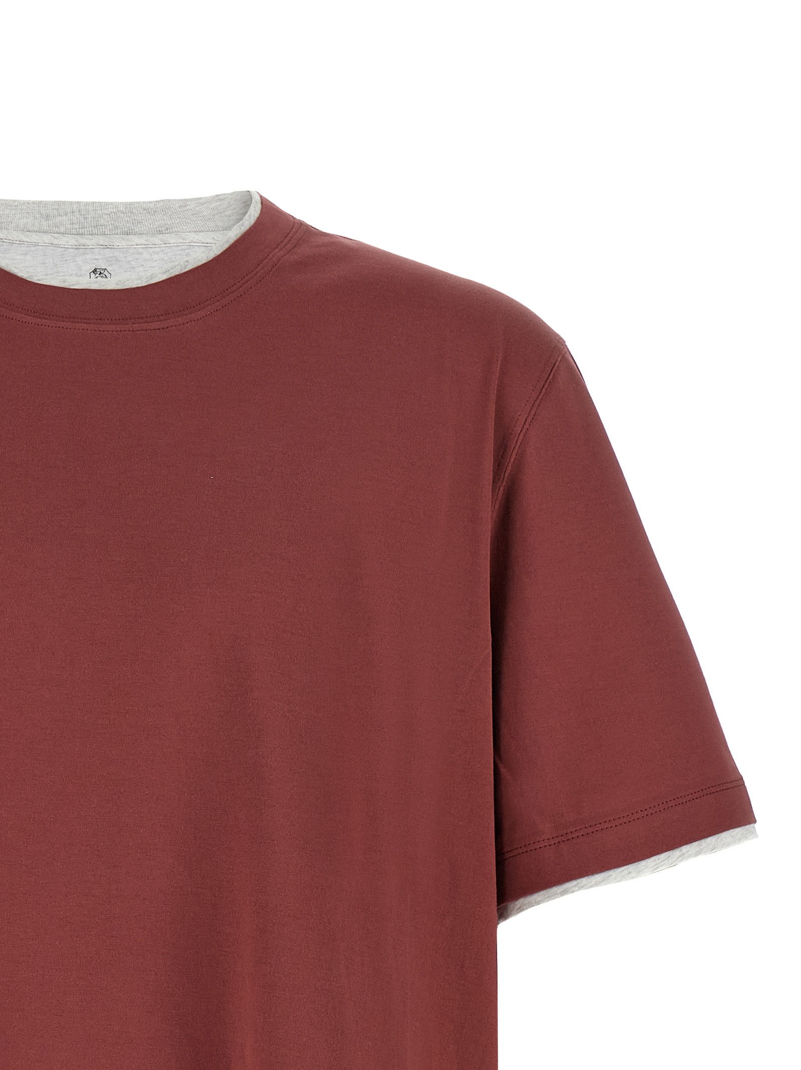 Brunello Cucinelli Double layer t-shirt Size US L / EU 52-54 / 3 - 3 Thumbnail