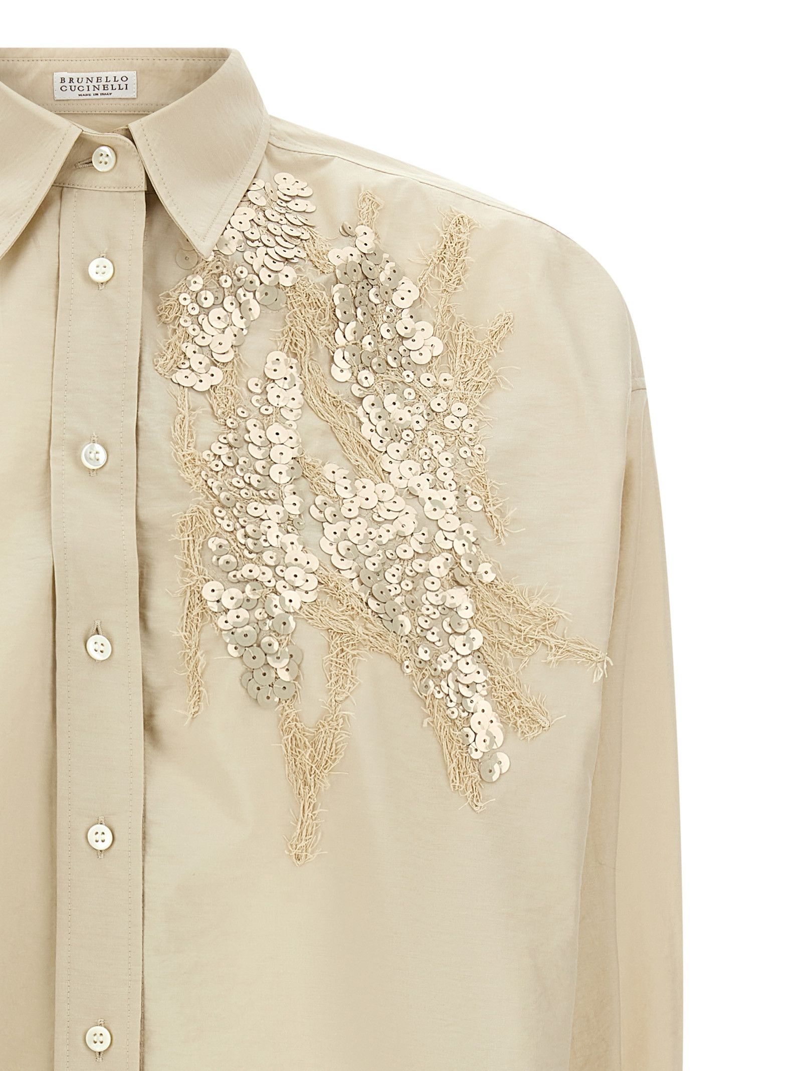 Brunello Cucinelli 'Dazzling Seabed Embroidery' shirt Size M / US 6-8 / IT 42-44 - 3 Thumbnail