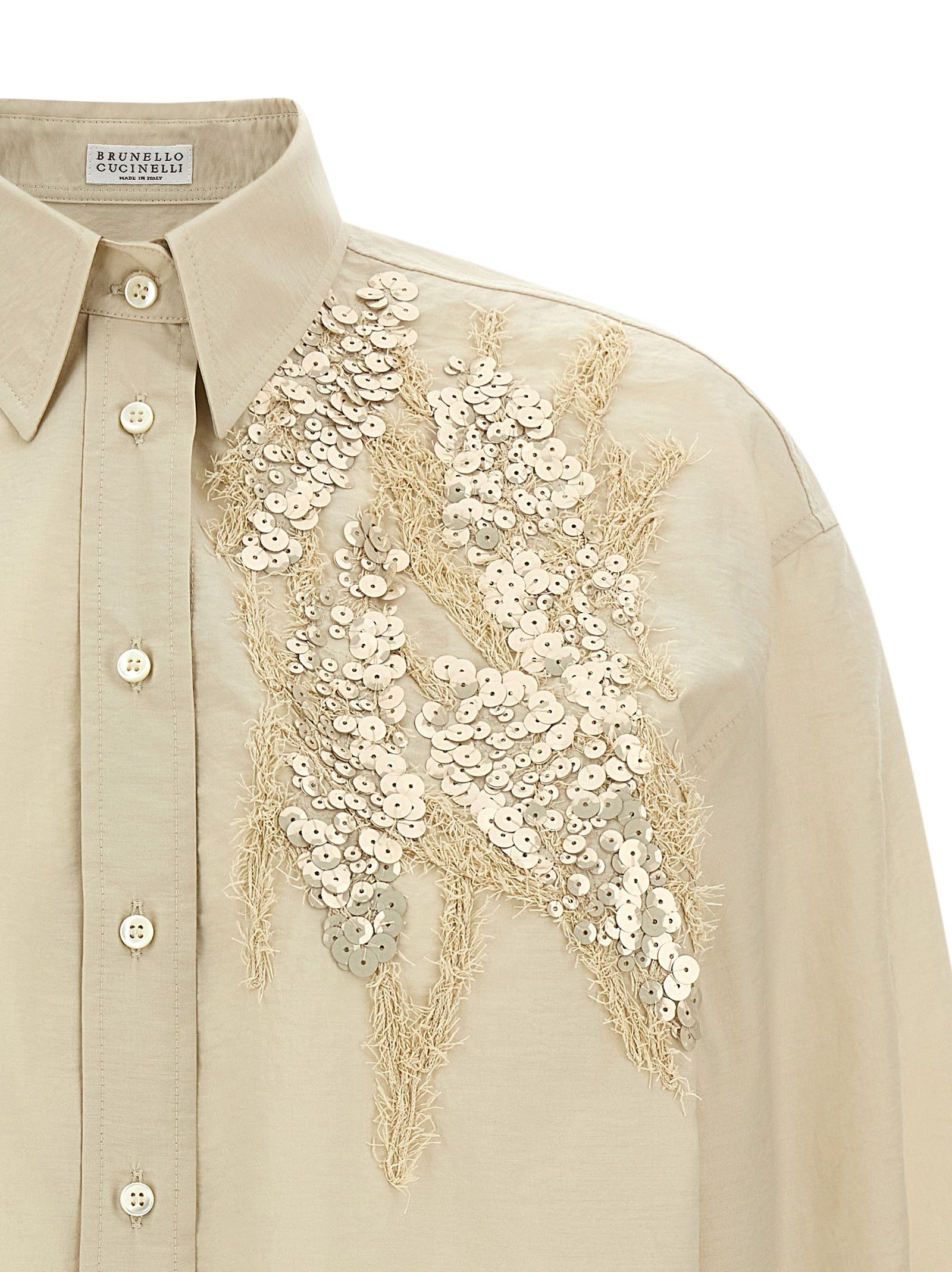 Brunello Cucinelli Sequin embroidery shirt Size S / US 4 / IT 40 - 3 Thumbnail