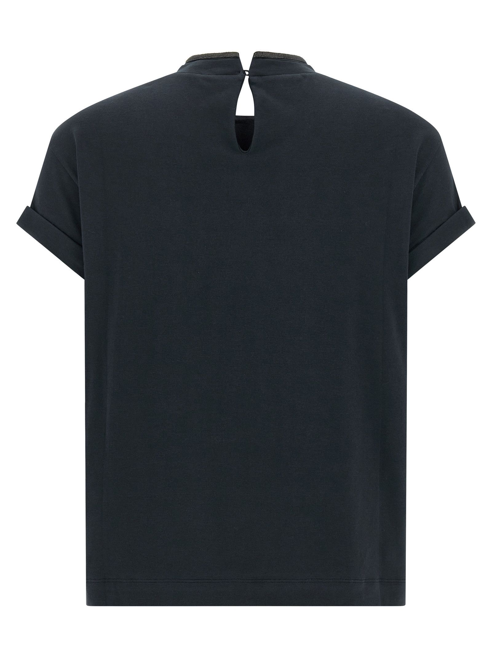 Brunello Cucinelli 'Shiny Collar' T-shirt Size XXL / US 16-18 / IT 52-54 - 2 Thumbnail