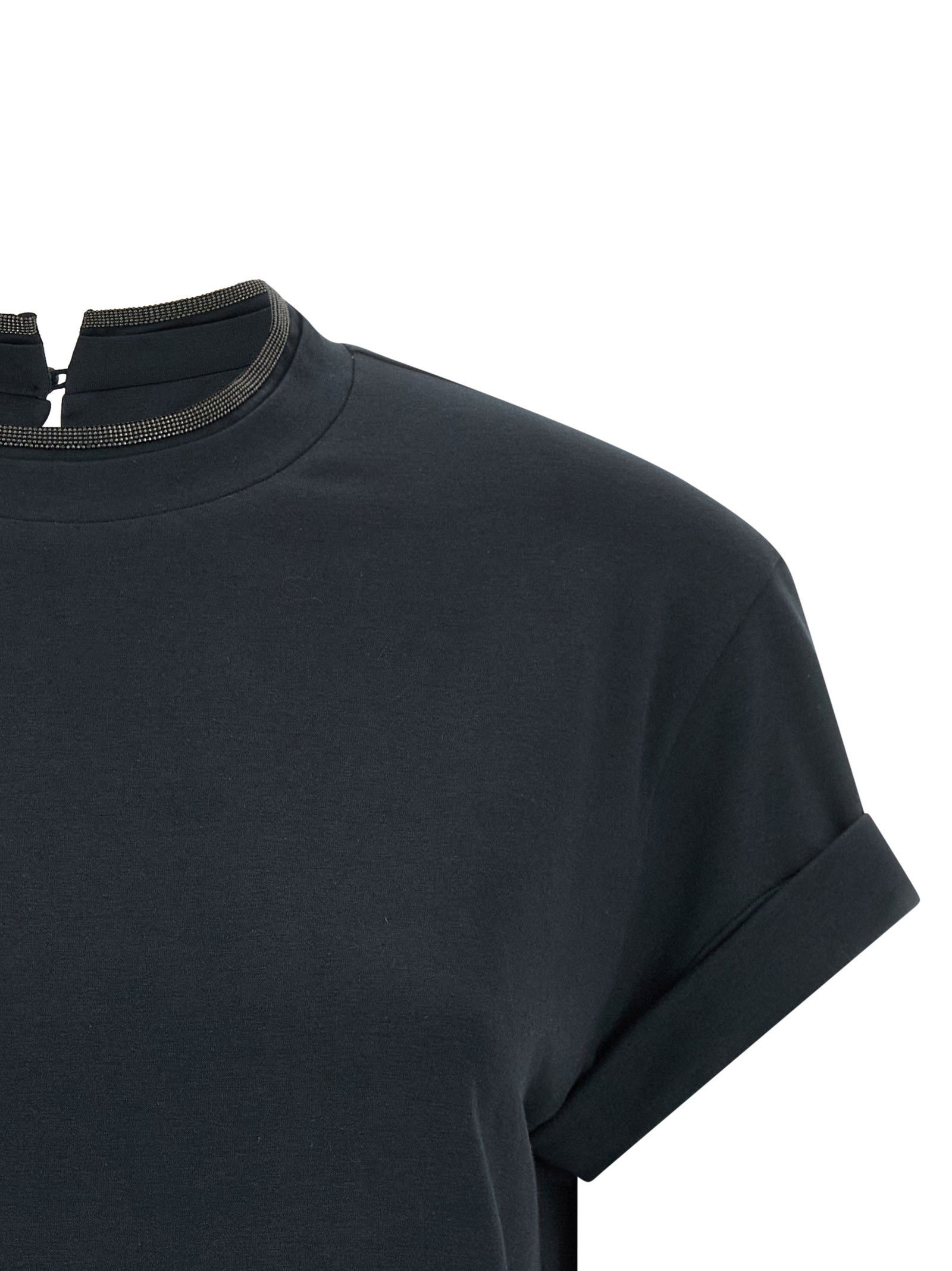 Brunello Cucinelli 'Shiny Collar' T-shirt Size XXL / US 16-18 / IT 52-54 - 3 Thumbnail