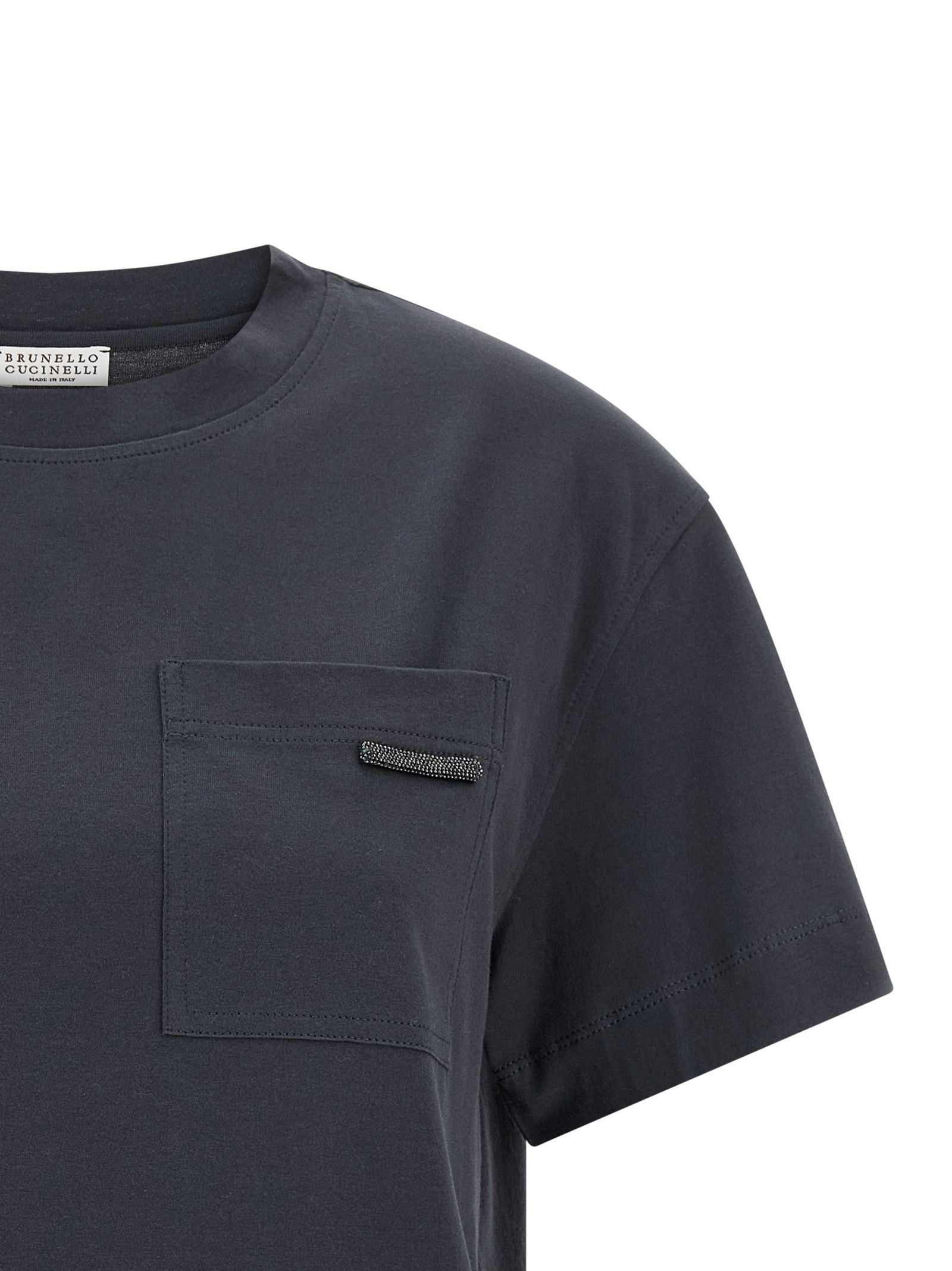 Brunello Cucinelli 'Shiny Tab' T-shirt Size S / US 4 / IT 40 - 3 Thumbnail