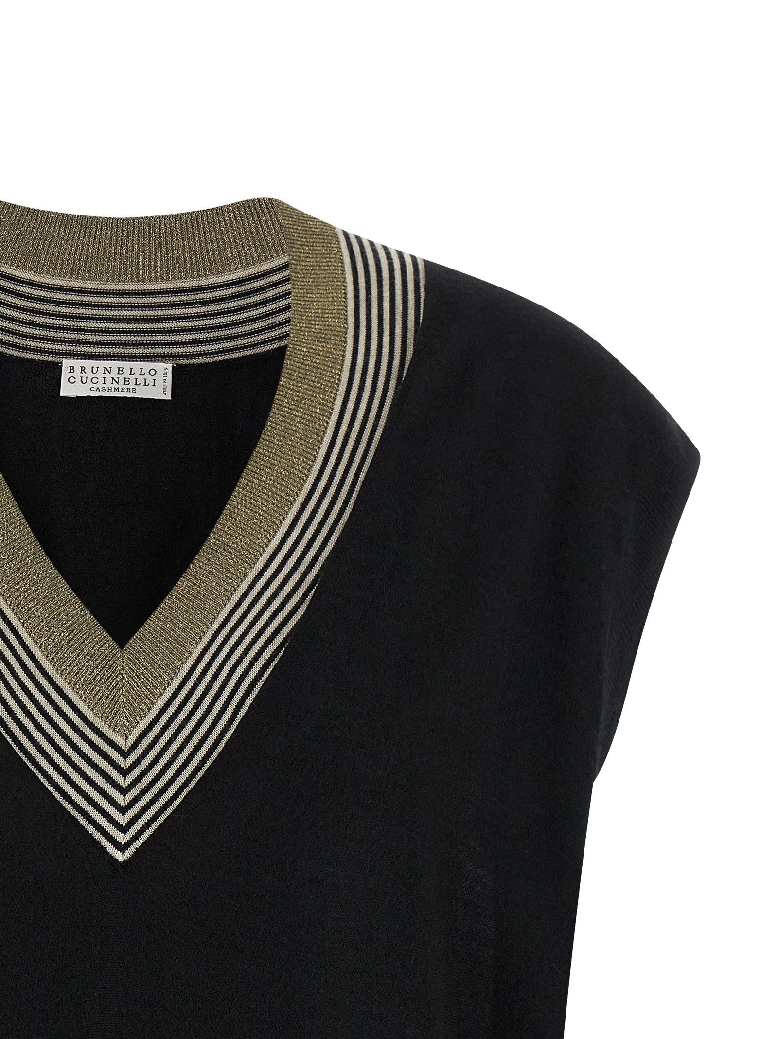 Brunello Cucinelli 'Sparkling Neckline' vest Size XS / US 0-2 / IT 36-38 - 3 Thumbnail
