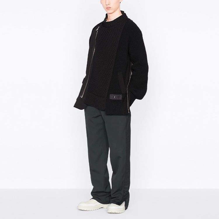 Dior Dior x Sacai Zip Knit Sweater Size XL Size US XL / EU 56 / 4 - 10 Thumbnail