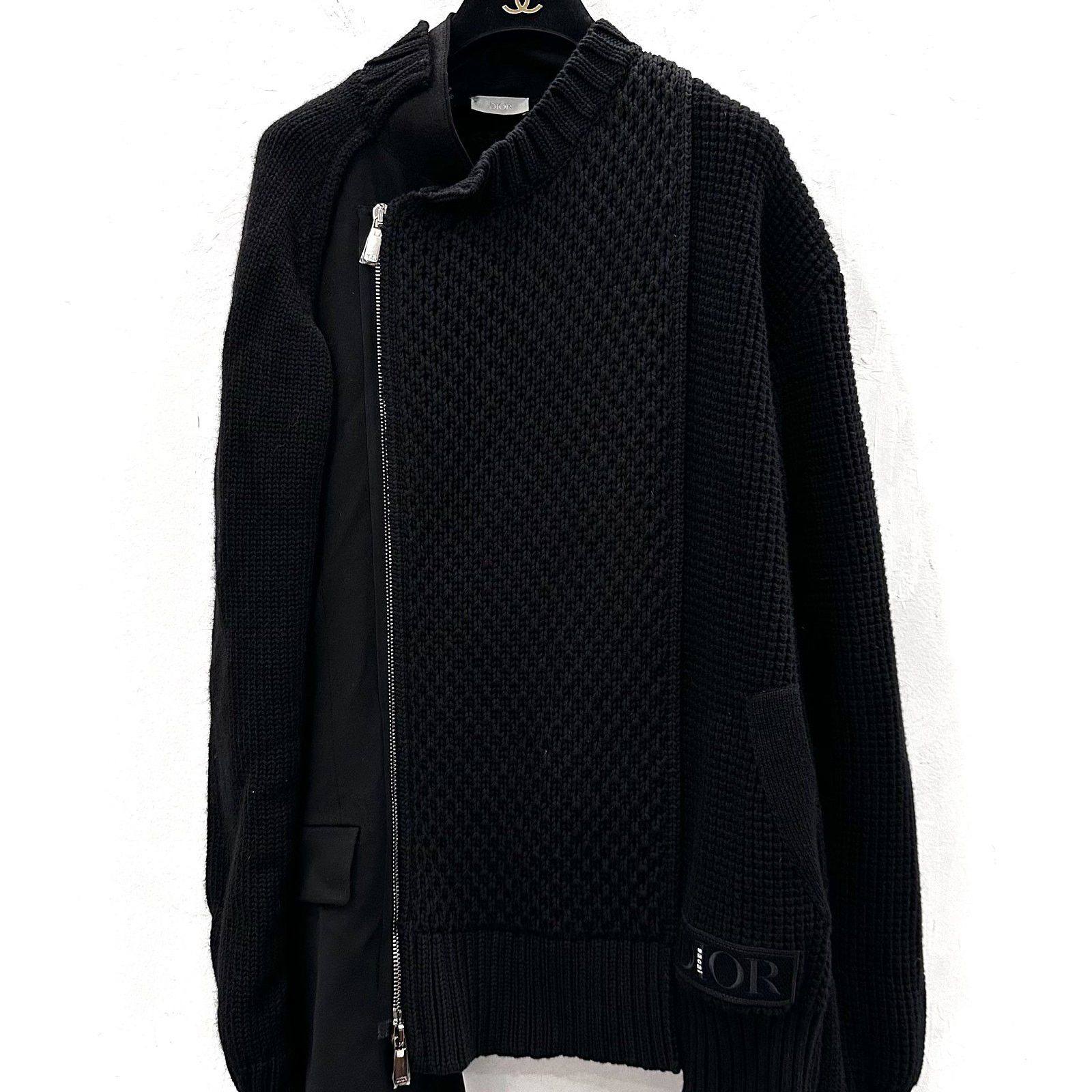 Dior Dior x Sacai Zip Knit Sweater Size XL Size US XL / EU 56 / 4 - 8 Thumbnail