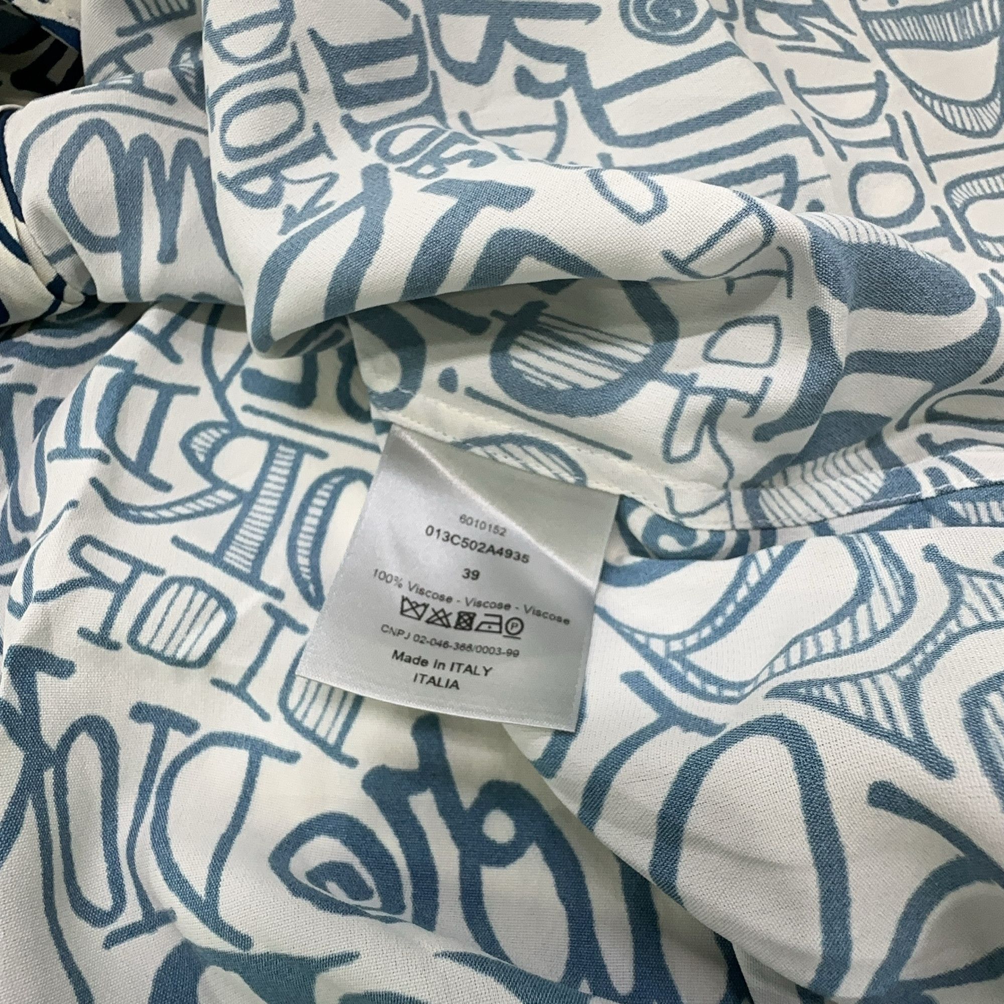 Dior Dior x Shawn Logo Print Shirt Size M Size US M / EU 48-50 / 2 - 4 Thumbnail