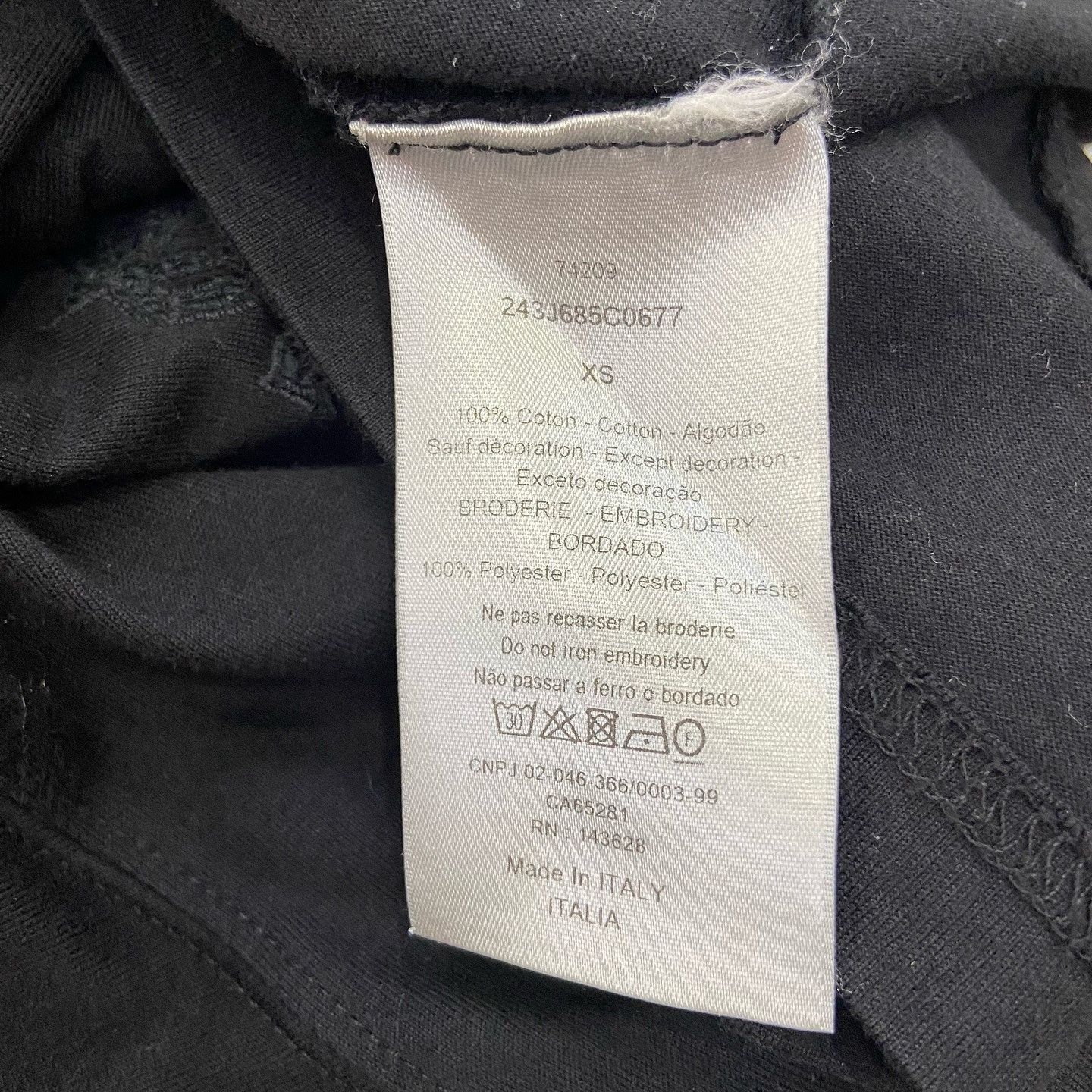 Dior Dior Logo Embroidery T-Shirt Size XS Size US XS / EU 42 / 0 - 4 Thumbnail