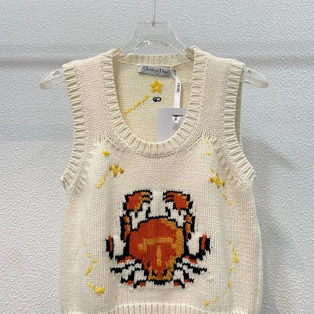 Dior Dior Crab Motif Knit Vest Size 36 Size XS / US 0-2 / IT 36-38 - 3 Thumbnail