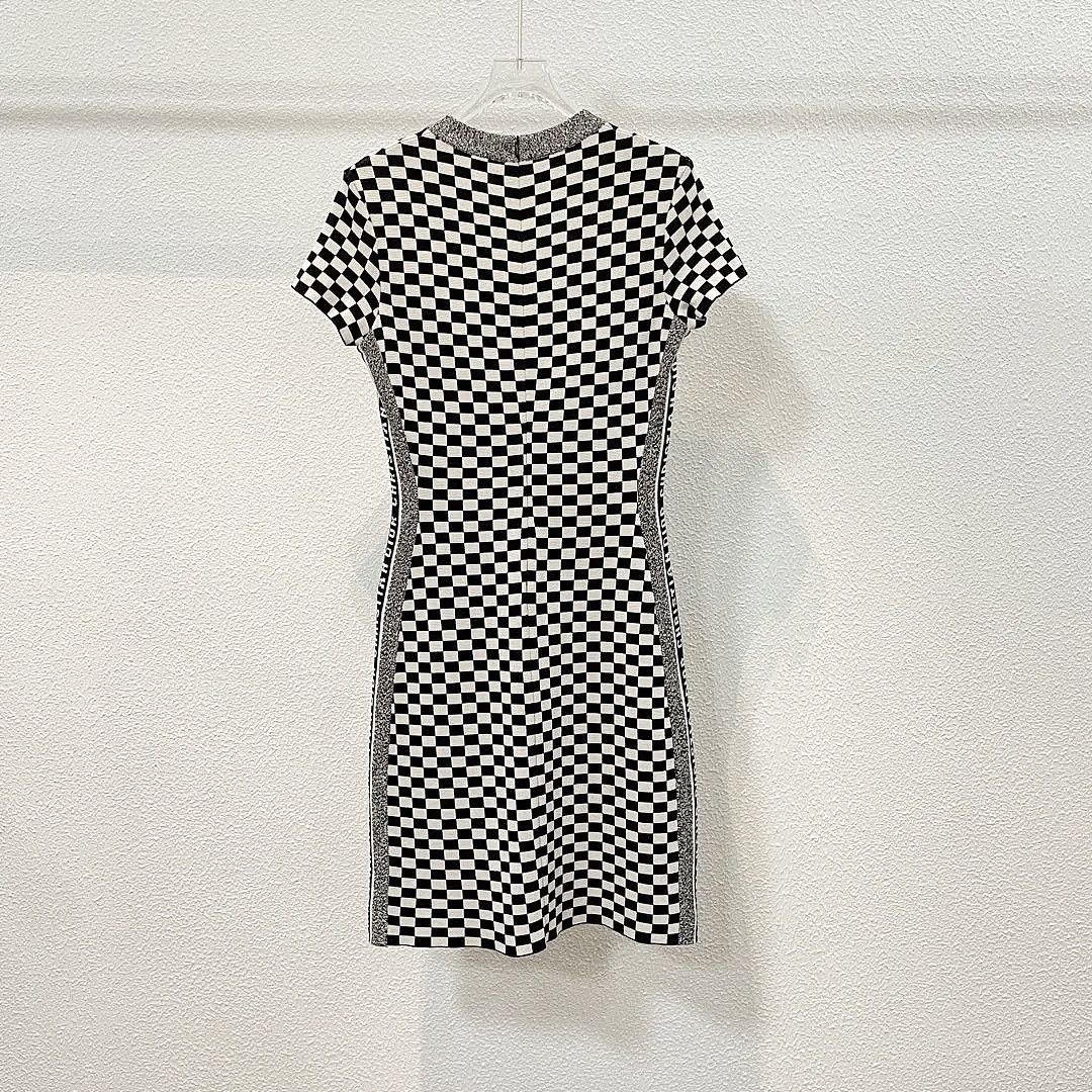 Dior Dior Checkered Knit Mini Dress Size 36 Size XS / US 0-2 / IT 36-38 - 2 Thumbnail