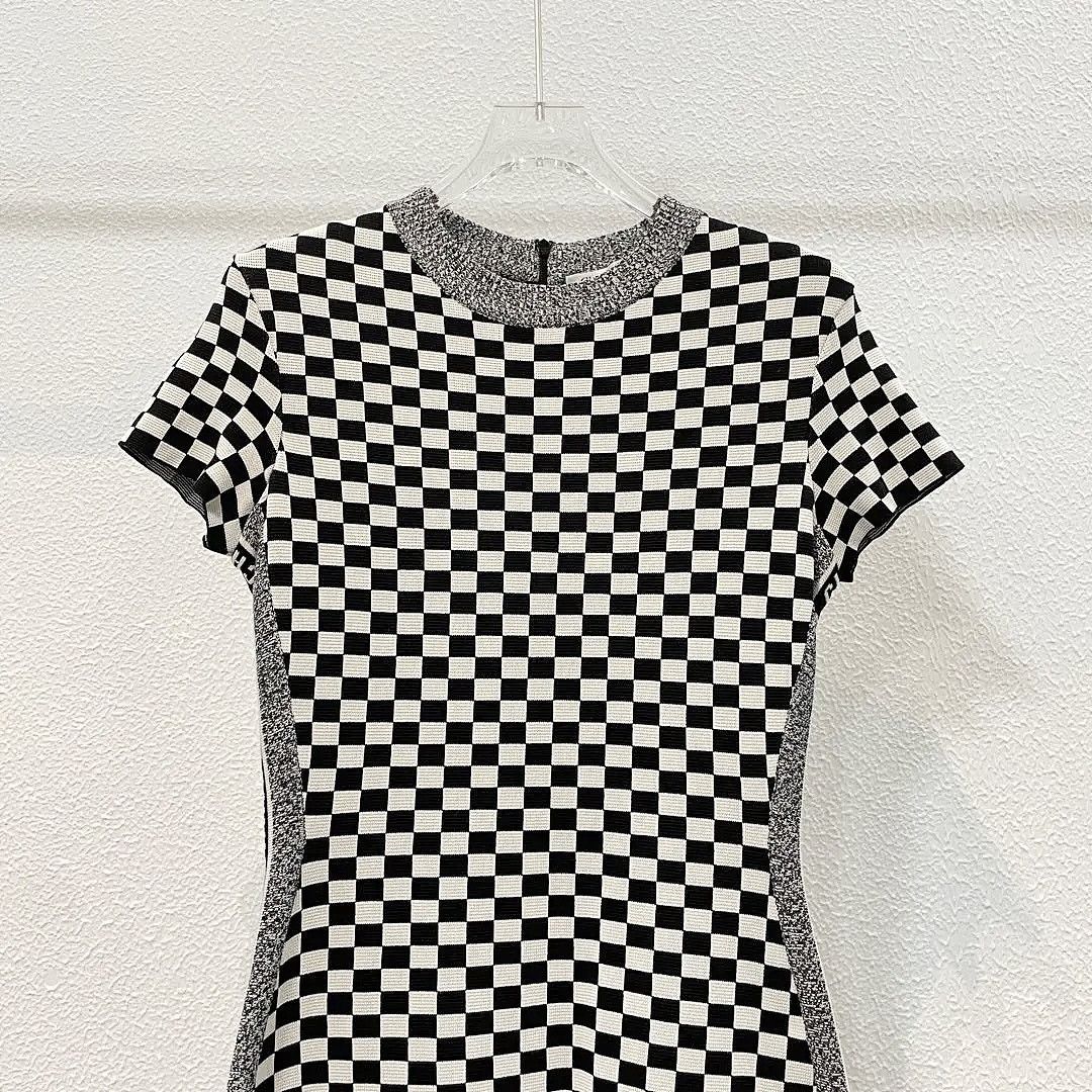 Dior Dior Checkered Knit Mini Dress Size 36 Size XS / US 0-2 / IT 36-38 - 3 Thumbnail