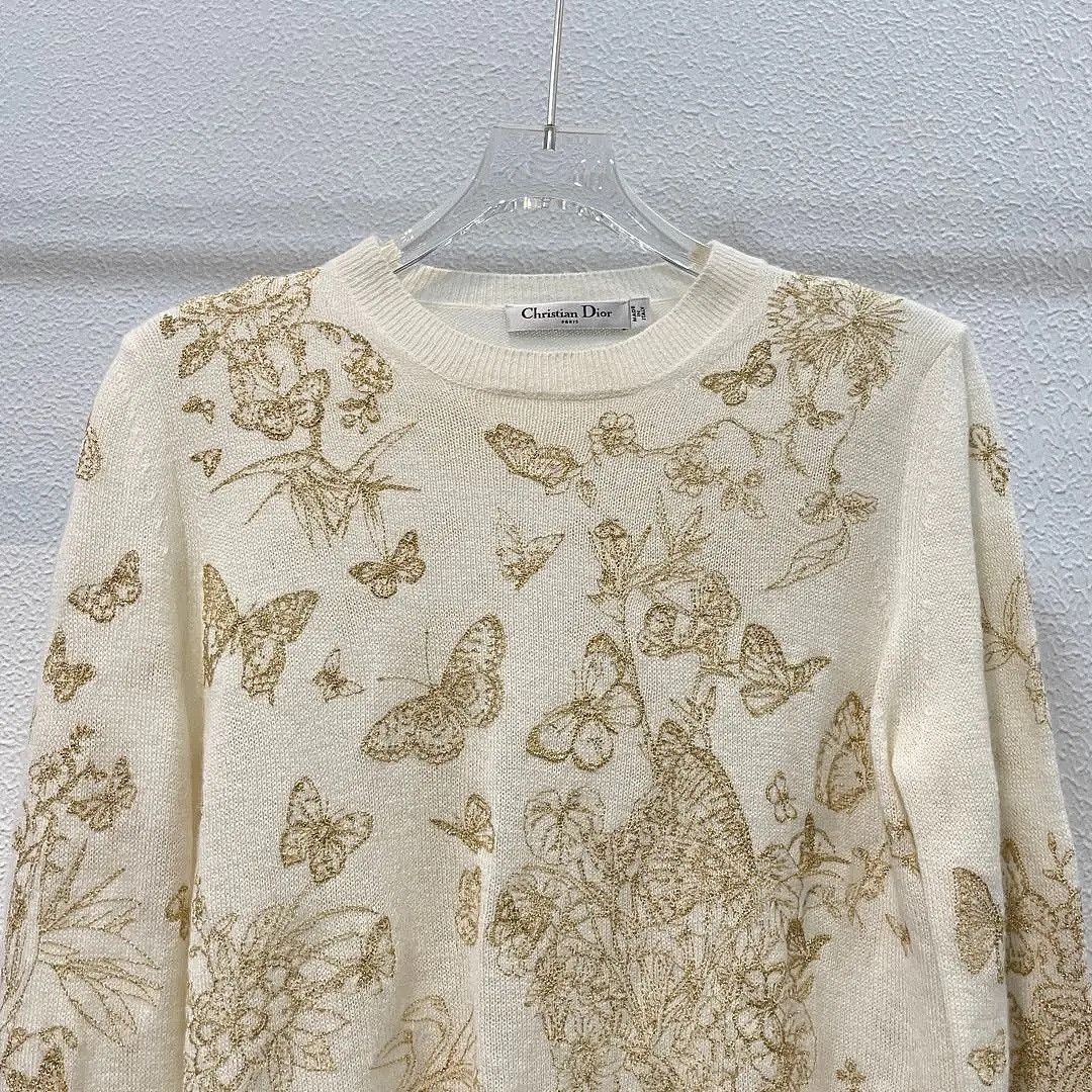 Dior Dior Butterfly Embroidery Sweater Size 36 Size XS / US 0-2 / IT 36-38 - 3 Thumbnail