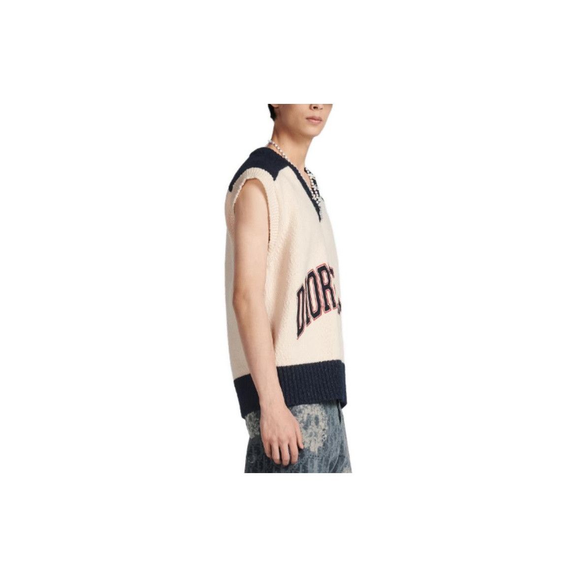 Dior Dior x Denim Tears Logo Knit Sweater Vest Size M Size US M / EU 48-50 / 2 - 9 Thumbnail