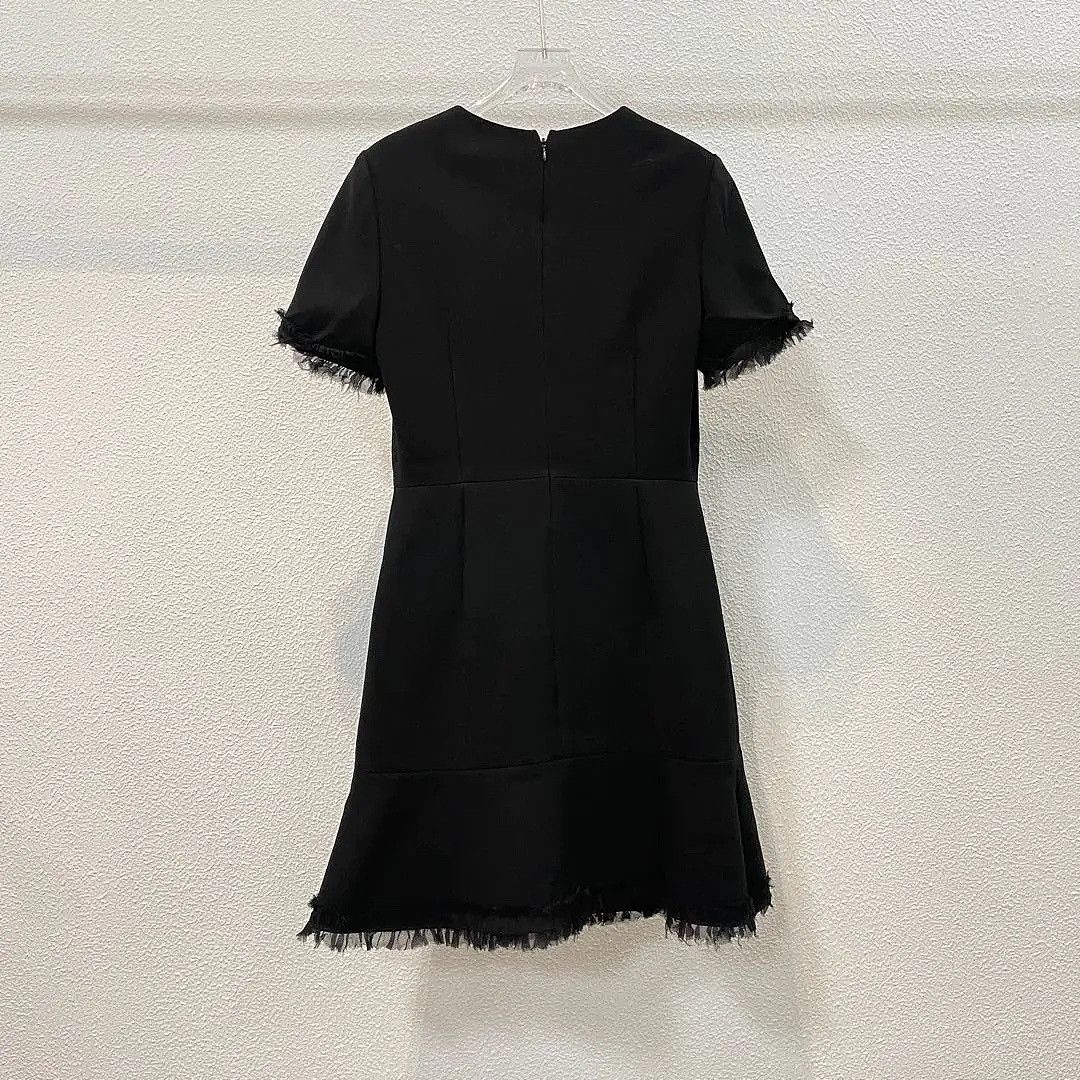 Dior Dior Black Fringe Mini Dress Size 38 Size S / US 4 / IT 40 - 2 Thumbnail