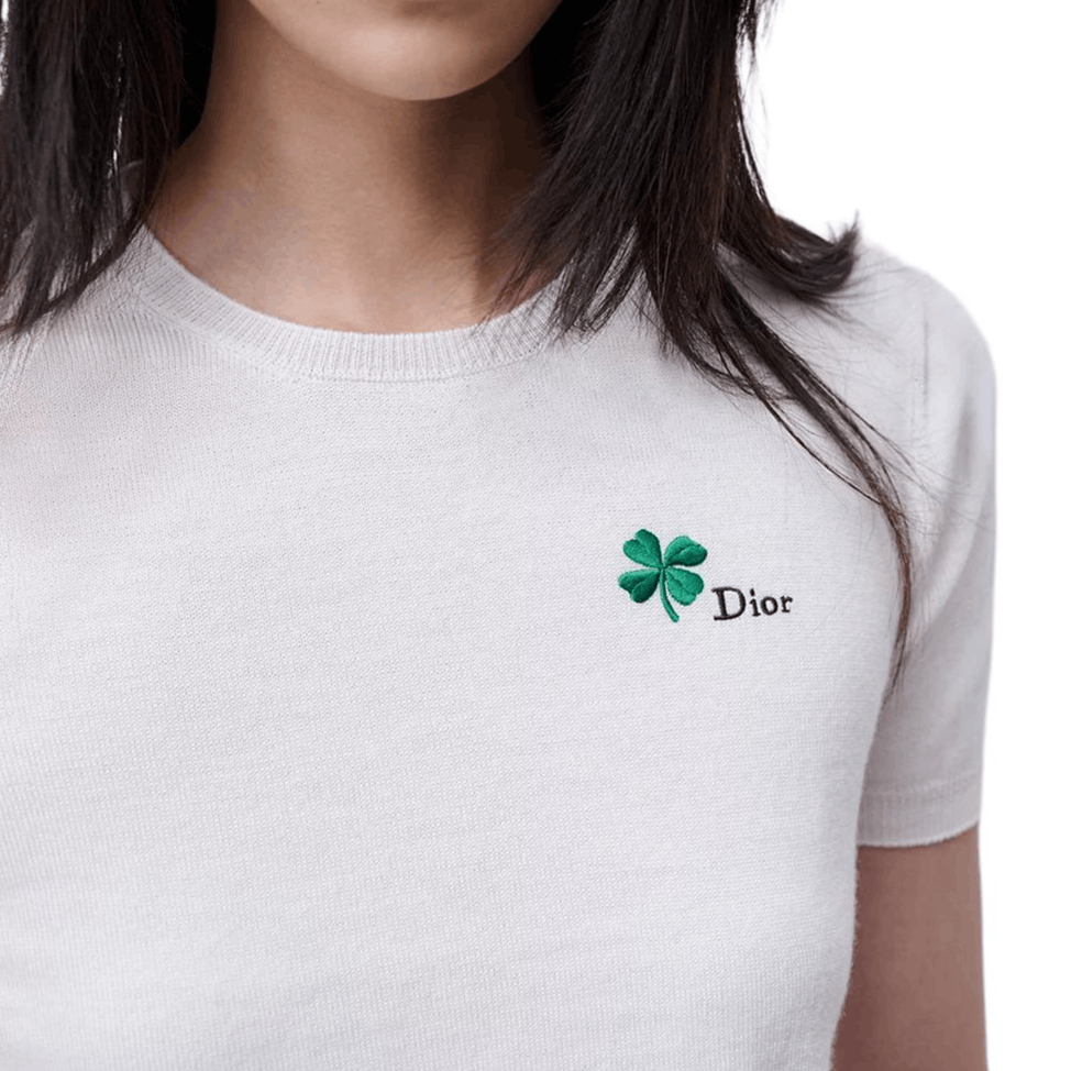 Dior Dior Clover Embroidery Knit Top Size F 40 Size M / US 6-8 / IT 42-44 - 9 Thumbnail