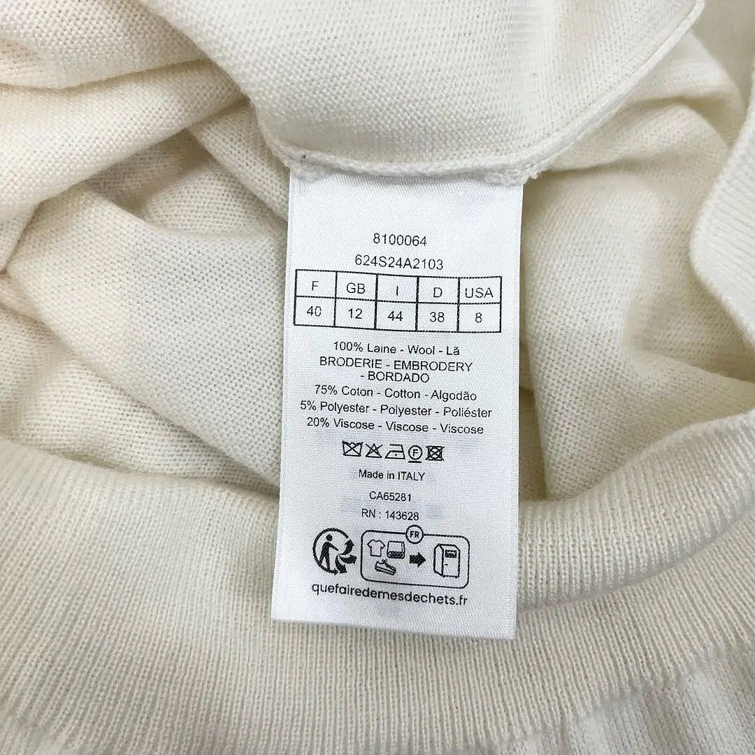 Dior Dior Clover Embroidery Knit Top Size F 40 Size M / US 6-8 / IT 42-44 - 4 Thumbnail
