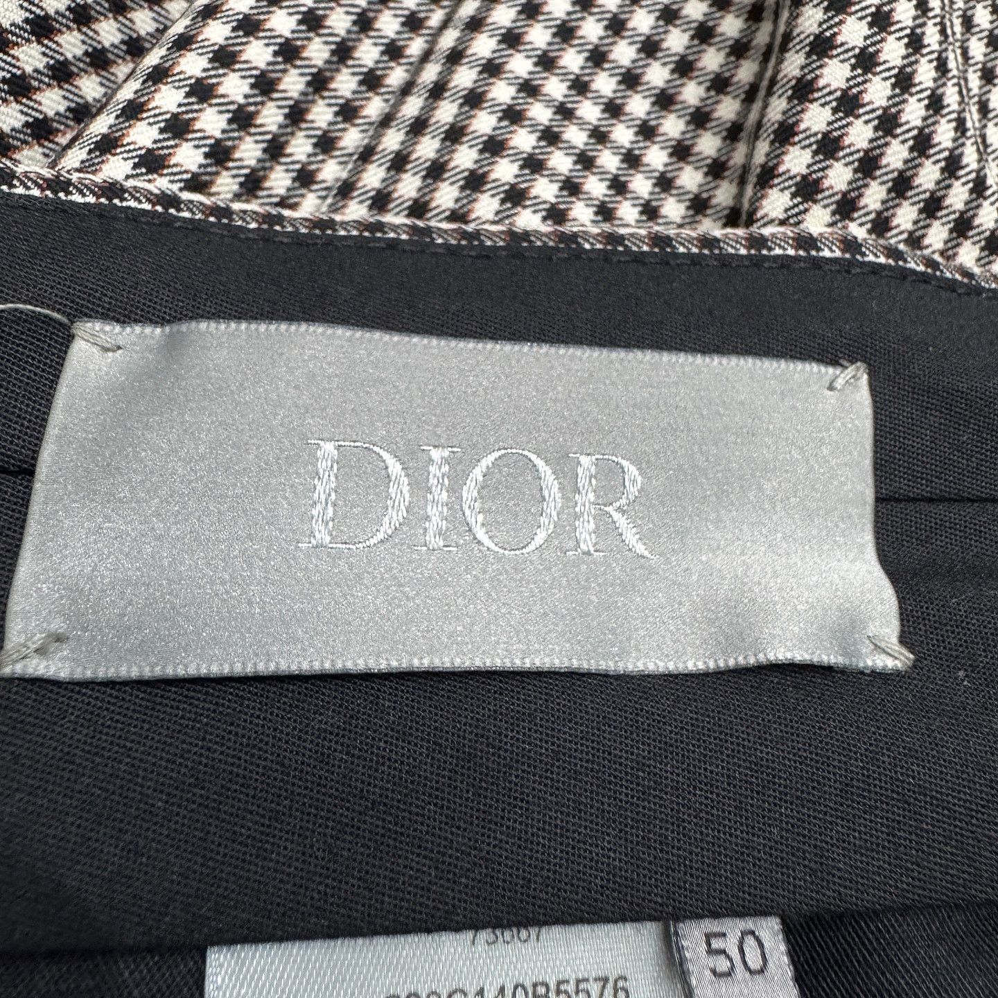 Dior Dior Houndstooth Virgin Wool Trousers Size 34 Size US 34 / EU 50 - 3 Thumbnail