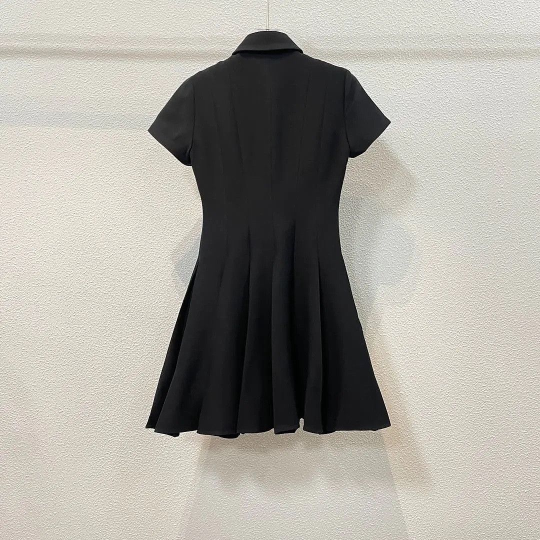 Dior Dior Black Wool Silk Mini Dress Size FR 36 Size XS / US 0-2 / IT 36-38 - 2 Thumbnail