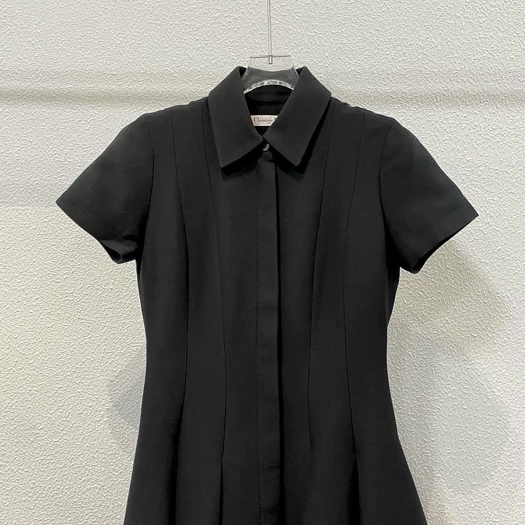 Dior Dior Black Wool Silk Mini Dress Size FR 36 Size XS / US 0-2 / IT 36-38 - 3 Thumbnail