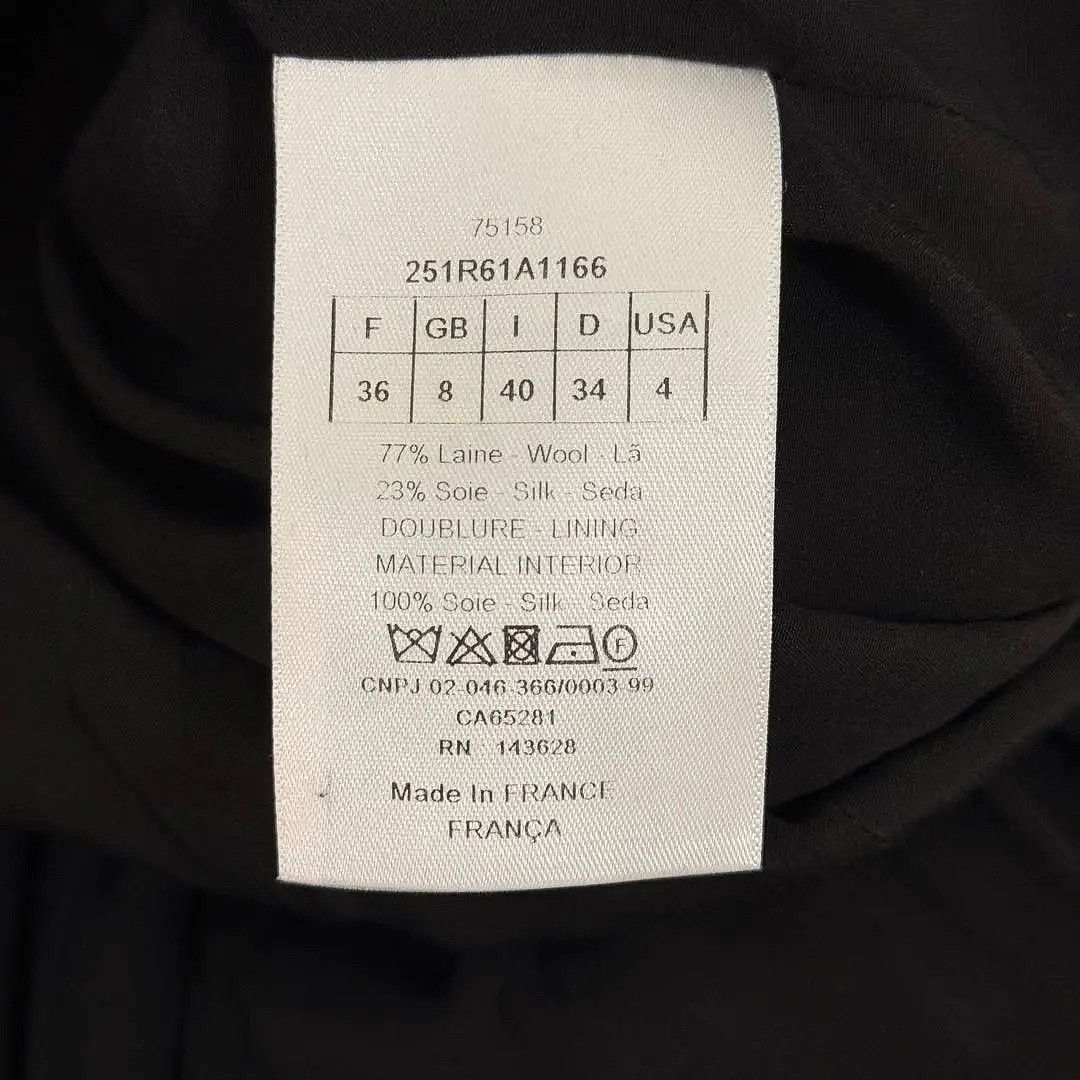 Dior Dior Black Wool Silk Mini Dress Size FR 36 Size XS / US 0-2 / IT 36-38 - 4 Thumbnail