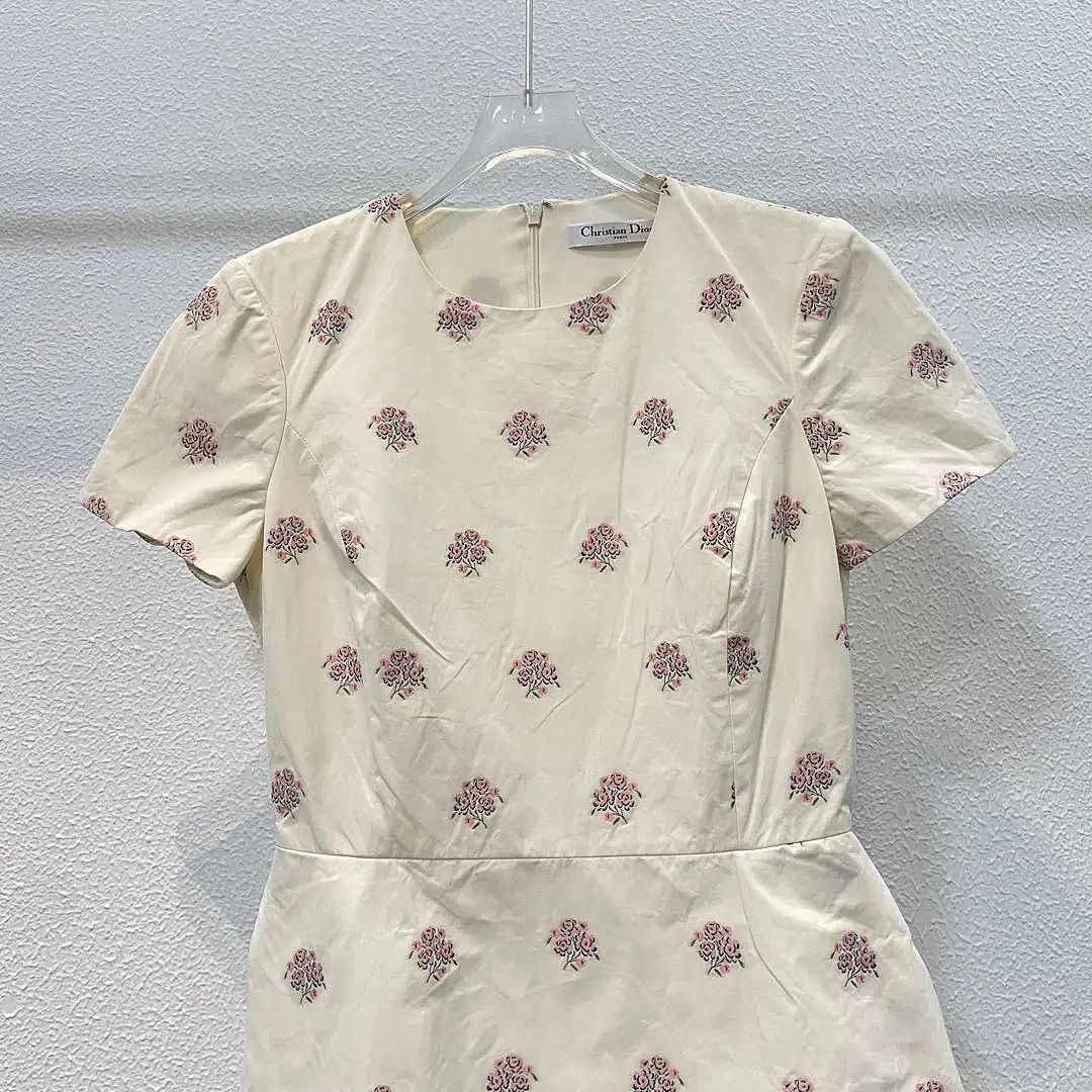 Dior Dior Floral Embroidered Mini Dress Size 38 Size S / US 4 / IT 40 - 3 Thumbnail