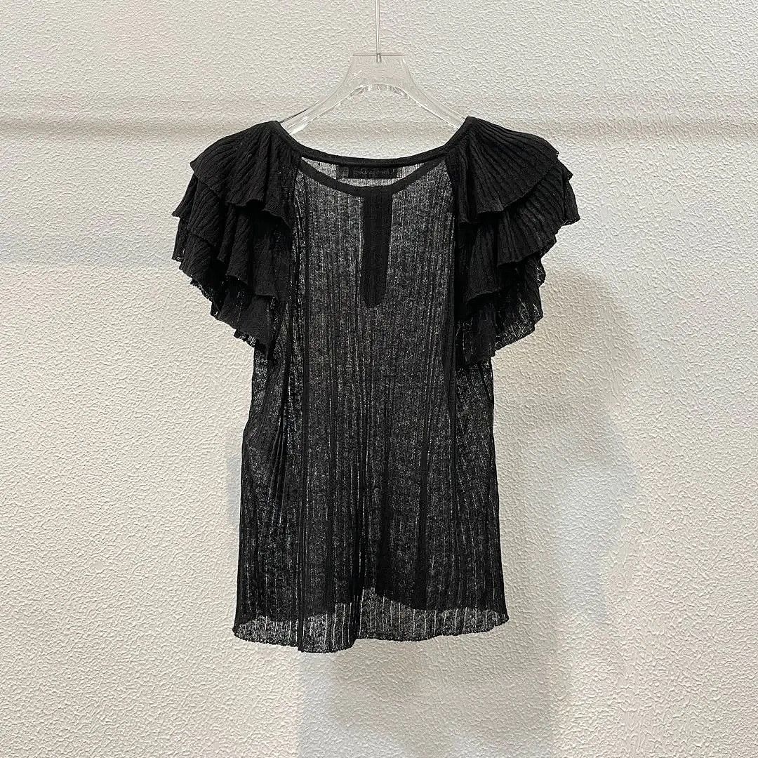 Dior Dior Ruffled Linen Short Sleeve Top Size FR 36 Size XS / US 0-2 / IT 36-38 - 2 Thumbnail