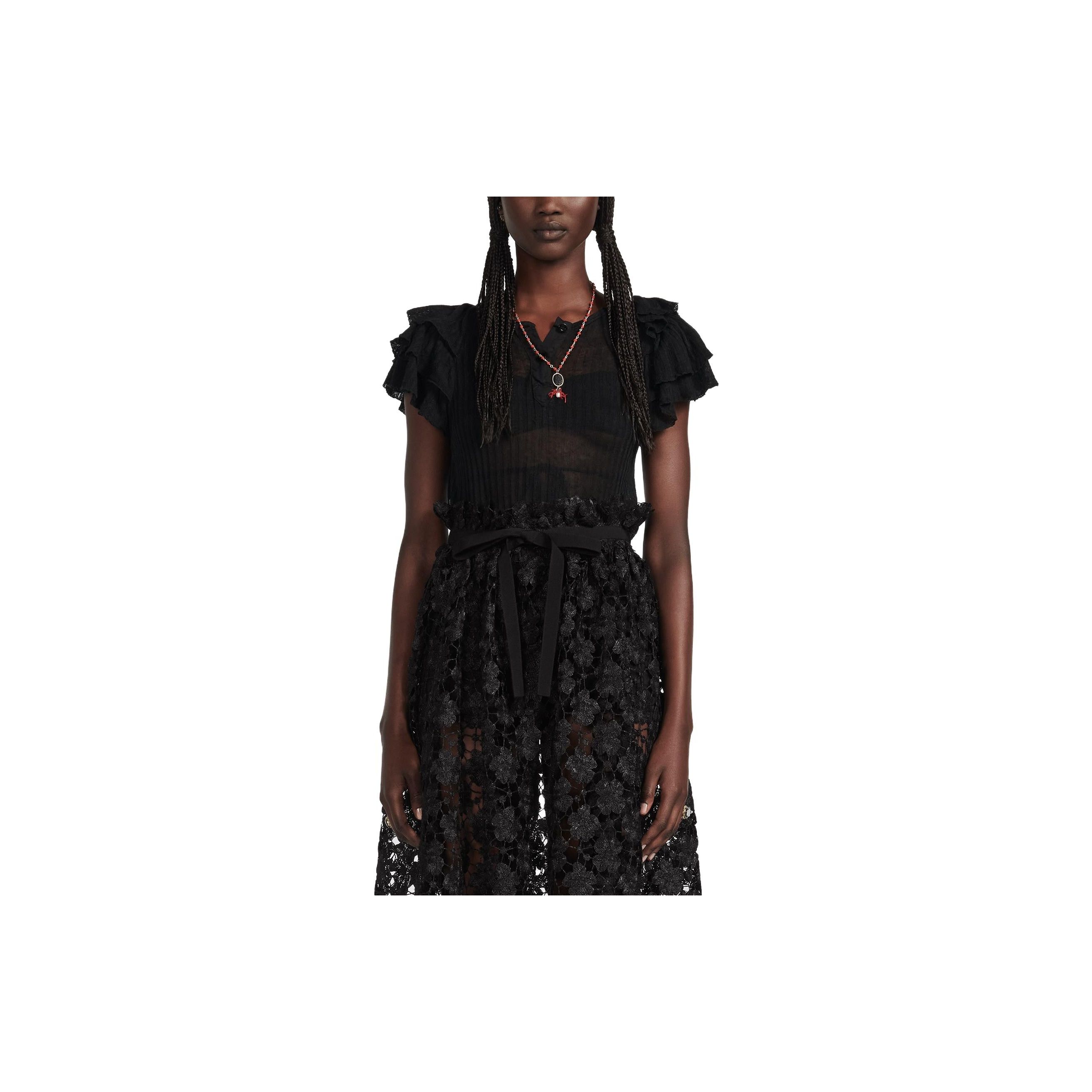 Dior Dior Ruffled Linen Short Sleeve Top Size FR 36 Size XS / US 0-2 / IT 36-38 - 6 Thumbnail