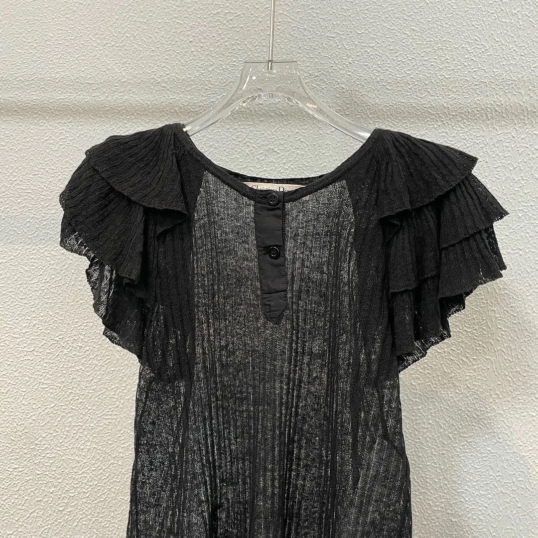 Dior Dior Ruffled Linen Short Sleeve Top Size FR 36 Size XS / US 0-2 / IT 36-38 - 3 Thumbnail