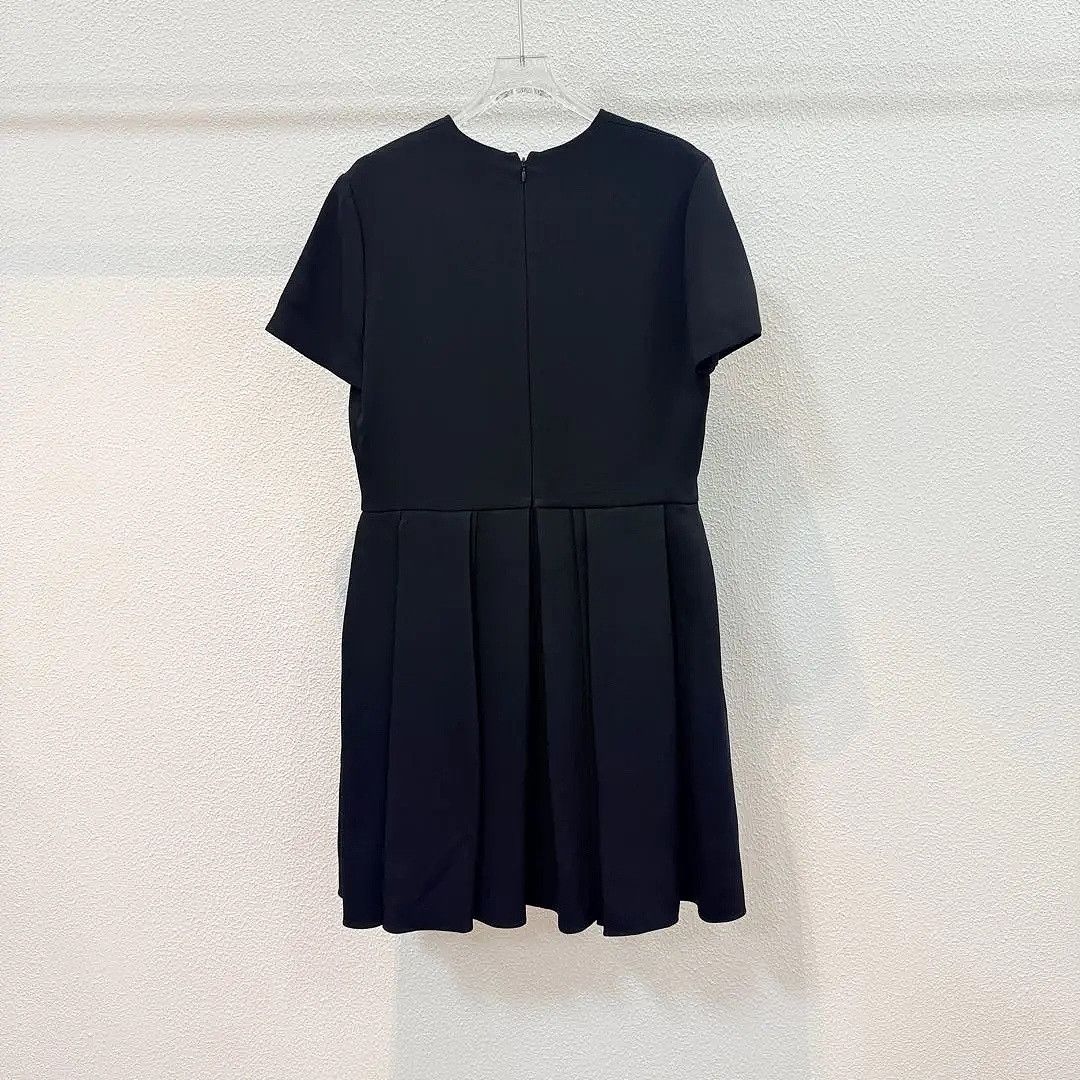Dior Dior Wool Silk Pleated Mini Dress FR 44 Size L / US 10 / IT 46 - 2 Thumbnail