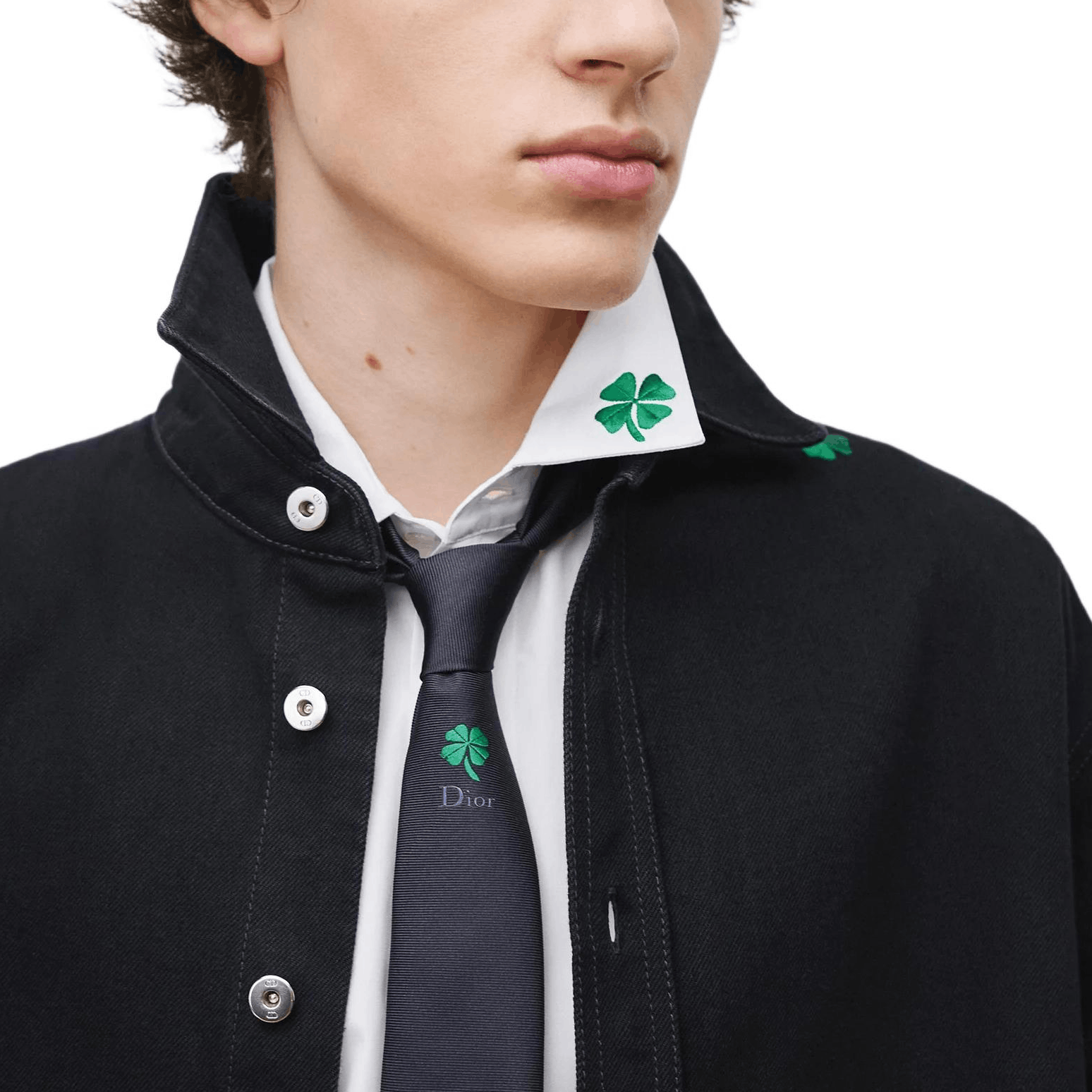 Dior Dior Clover Embroidered Button Up Shirt Size 40 Size US XXS / EU 40 - 6 Thumbnail