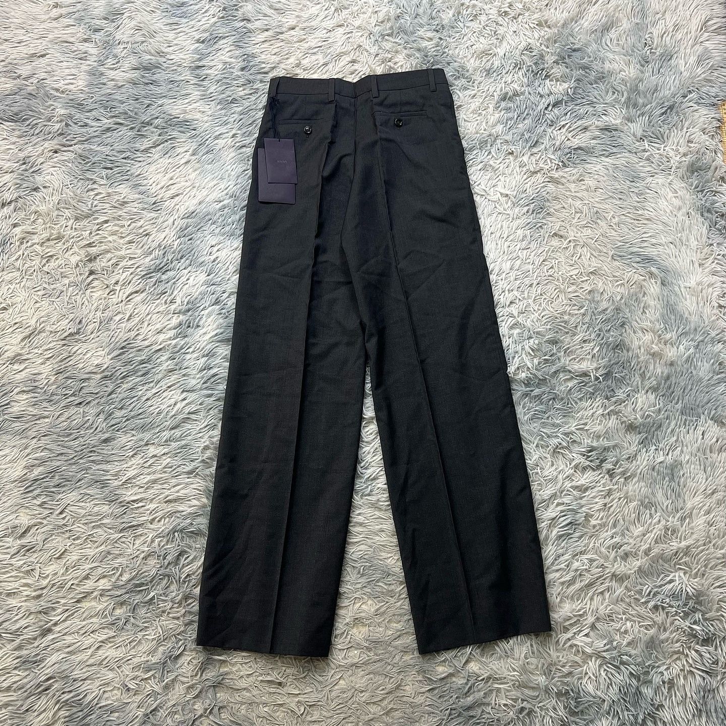 Prada Prada Wide Leg Wool Trousers Size 38 Size 26" / US 2 / IT 38 - 2 Thumbnail