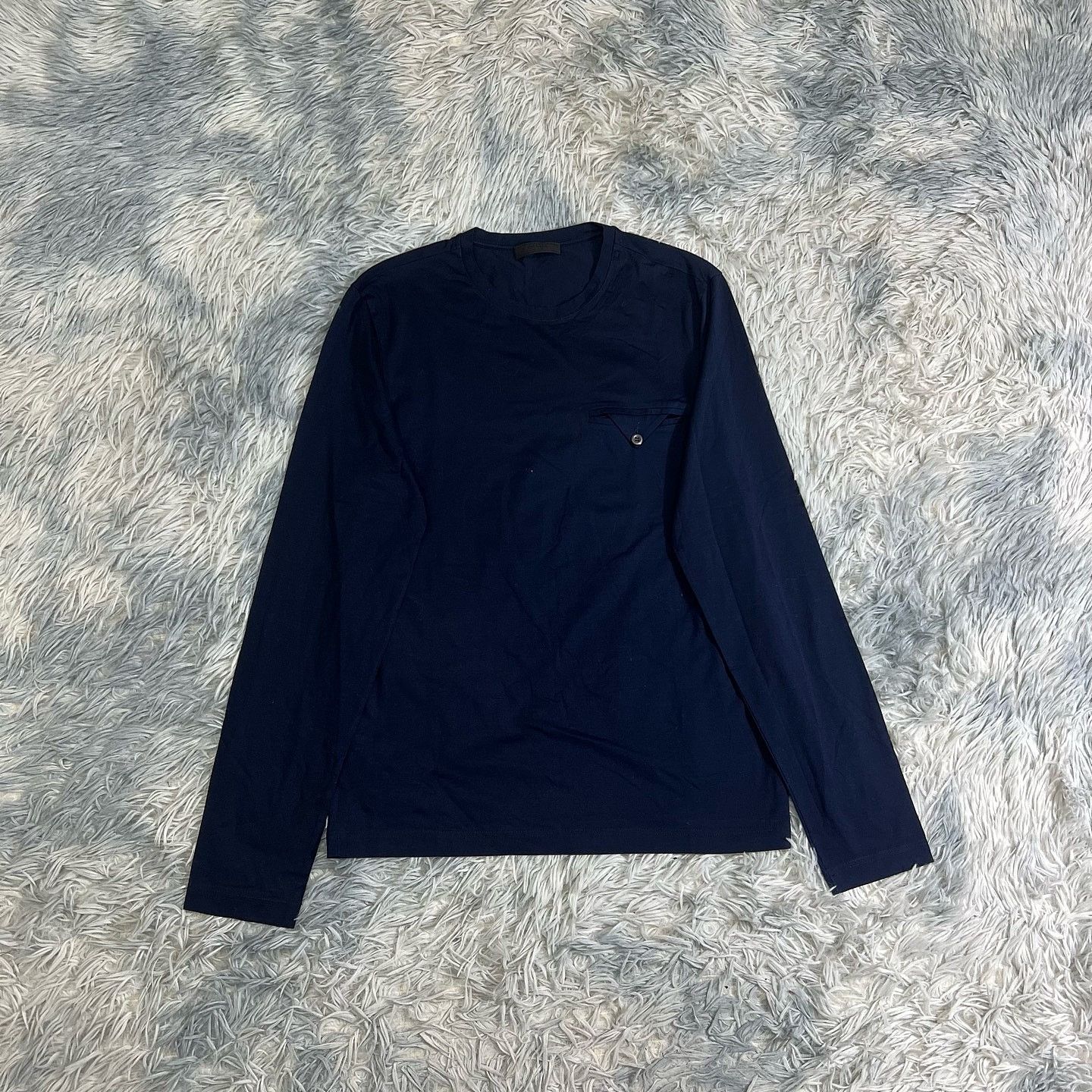 Prada Prada Navy Blue Long Sleeve T-Shirt Size S Size US S / EU 44-46 / 1 - 6 Thumbnail
