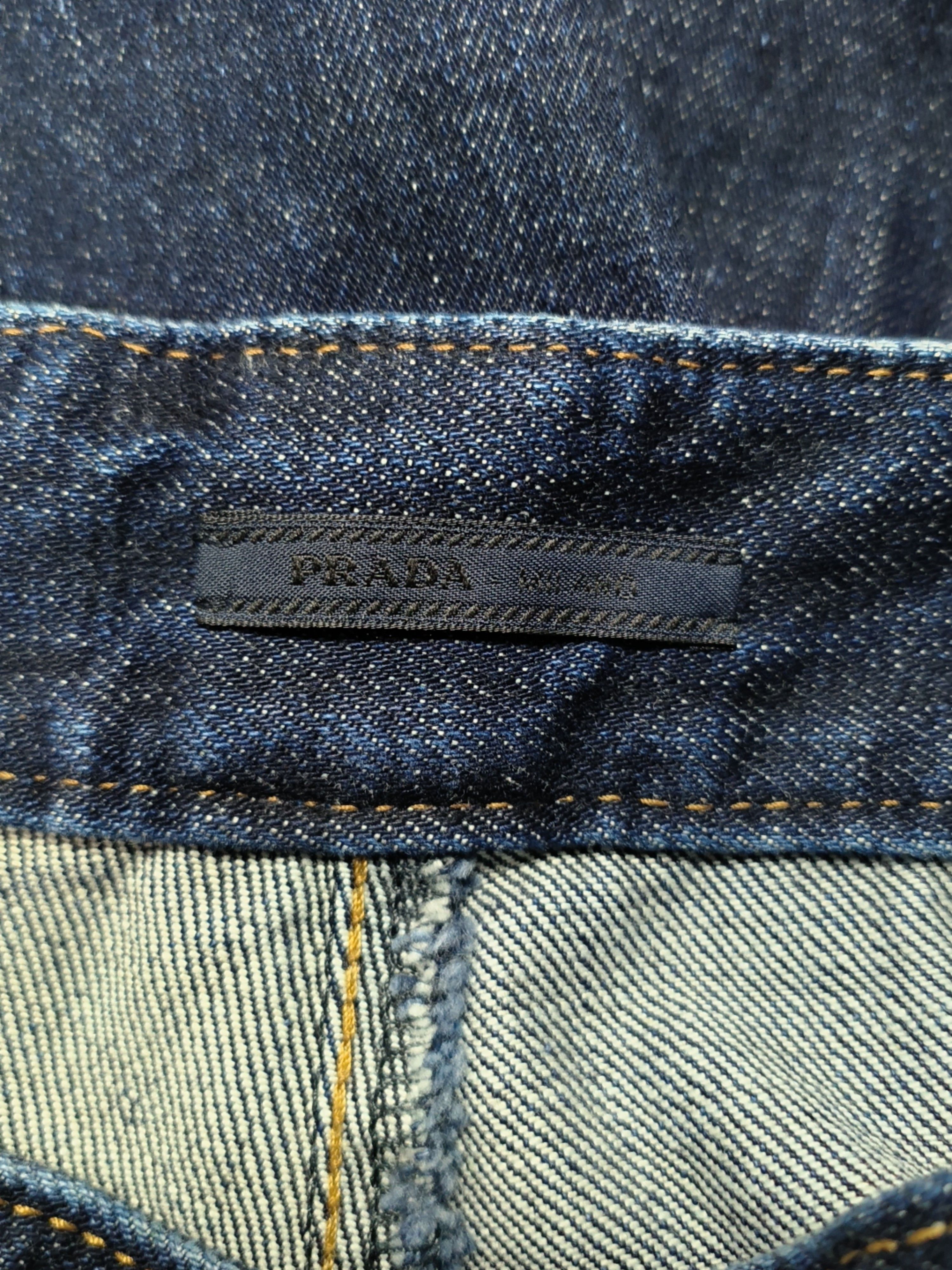 Prada Prada Triangle Logo Denim Shorts Size 36 Size US 36 / EU 52 - 3 Thumbnail