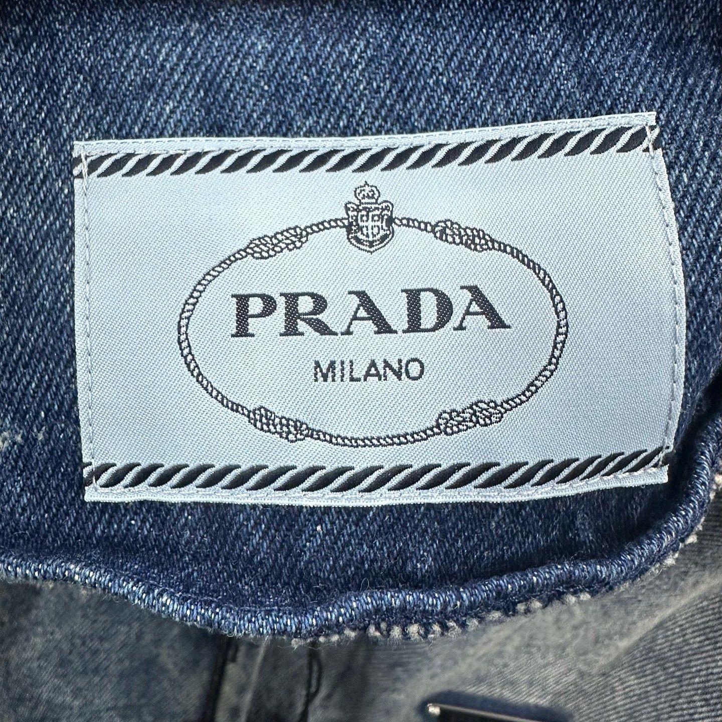 Prada Prada Triangle Logo Denim Jacket Size 38 Size XS / US 0-2 / IT 36-38 - 3 Thumbnail