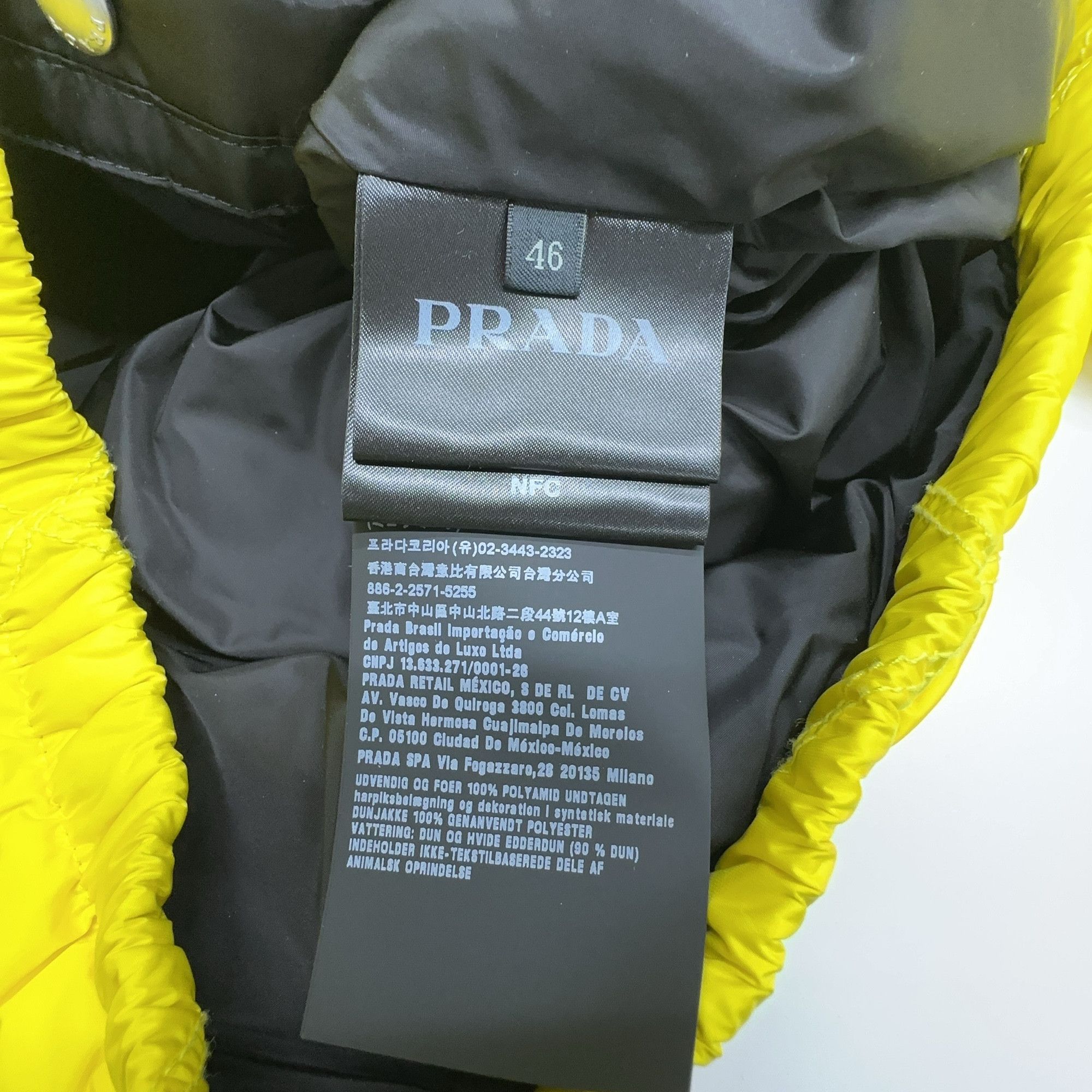 Prada Prada Yellow Quilted Puffer Jacket Size S Size US S / EU 44-46 / 1 - 6 Thumbnail