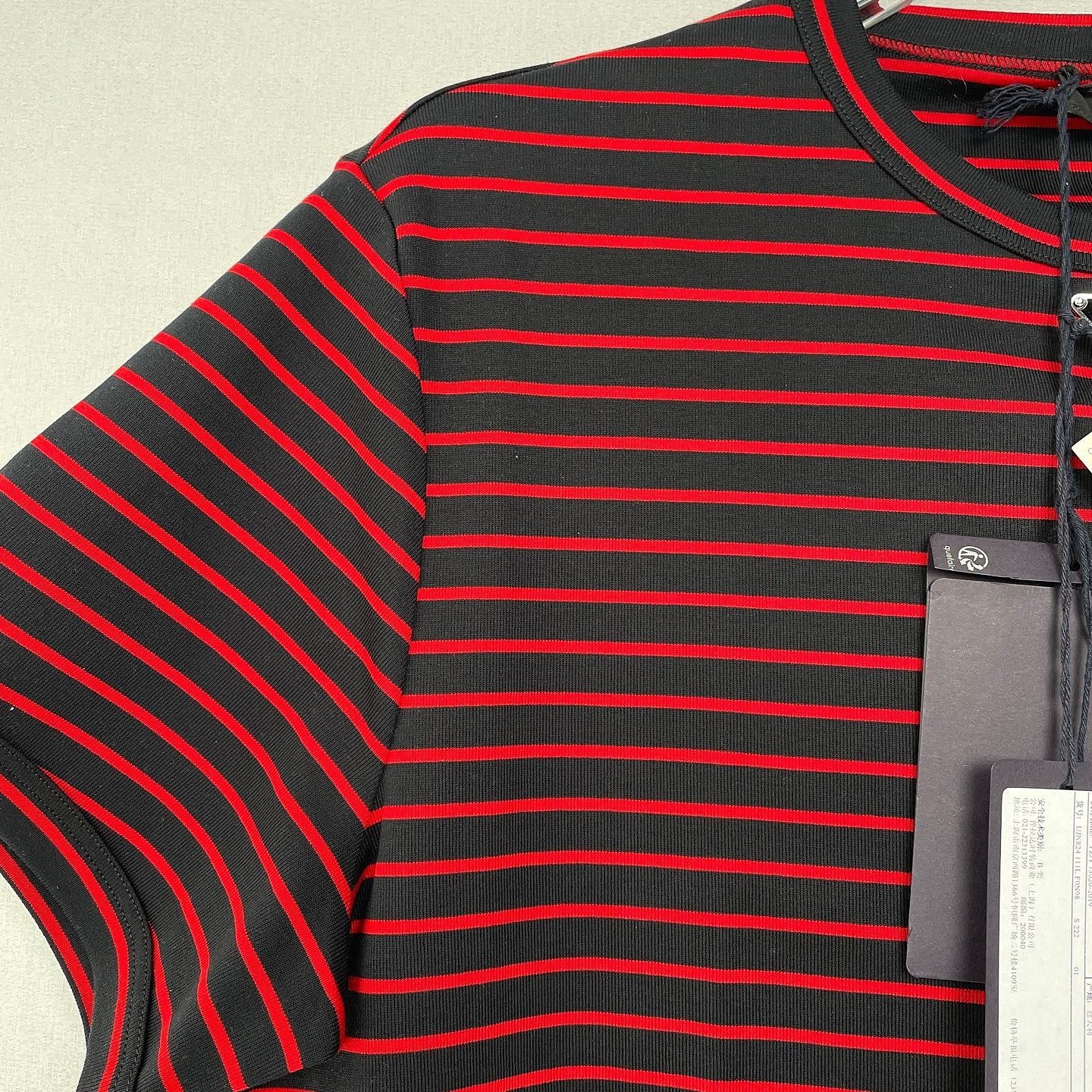 Prada Prada Striped Triangle Logo T-Shirt Size XL Size US XL / EU 56 / 4 - 10 Thumbnail