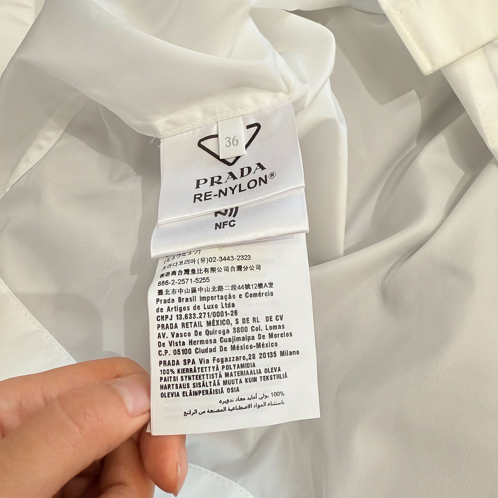Prada Prada Re-Nylon Logo Button Up Shirt Size 36 Size XS / US 0-2 / IT 36-38 - 4 Thumbnail