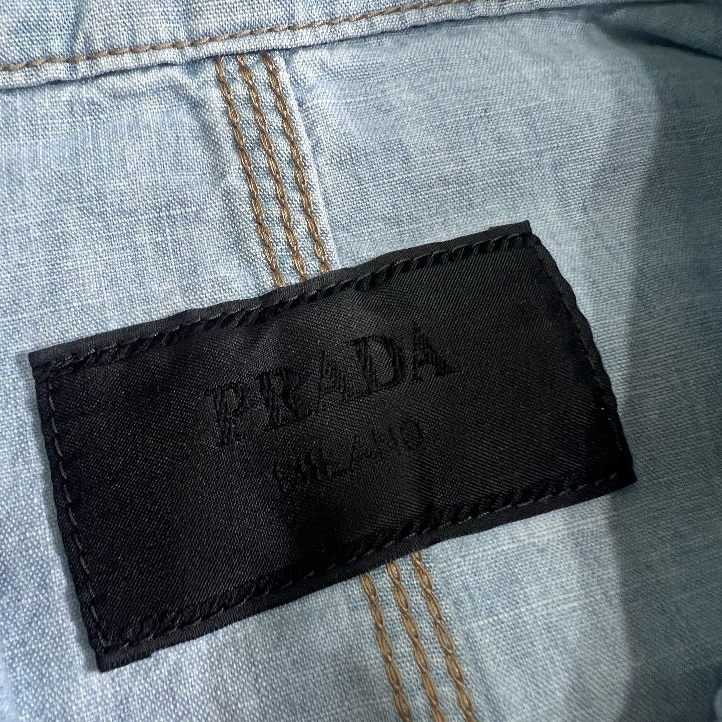 Prada Prada Logo Patch Denim Jacket Size XL Size US XL / EU 56 / 4 - 3 Thumbnail