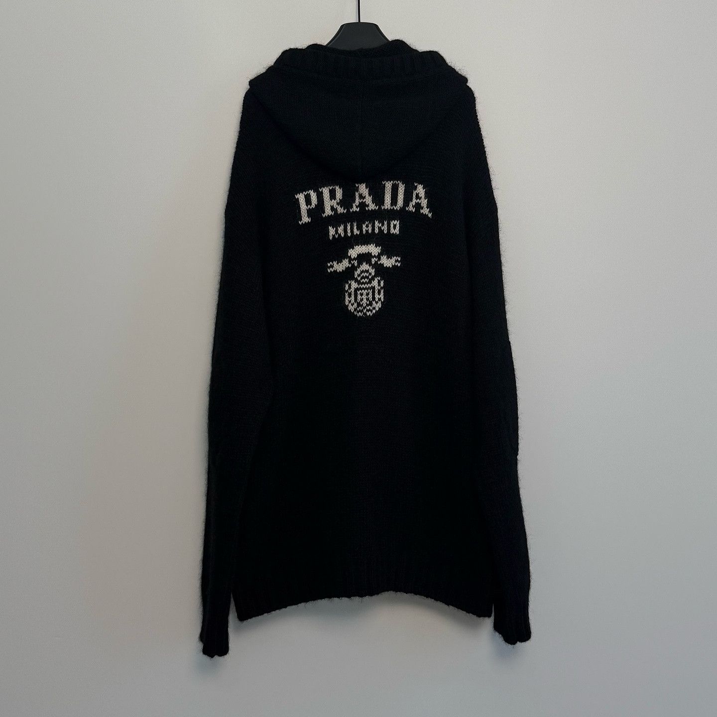 Prada Prada Logo Knit Zip Hoodie Size 54 Size US L / EU 52-54 / 3 - 2 Thumbnail